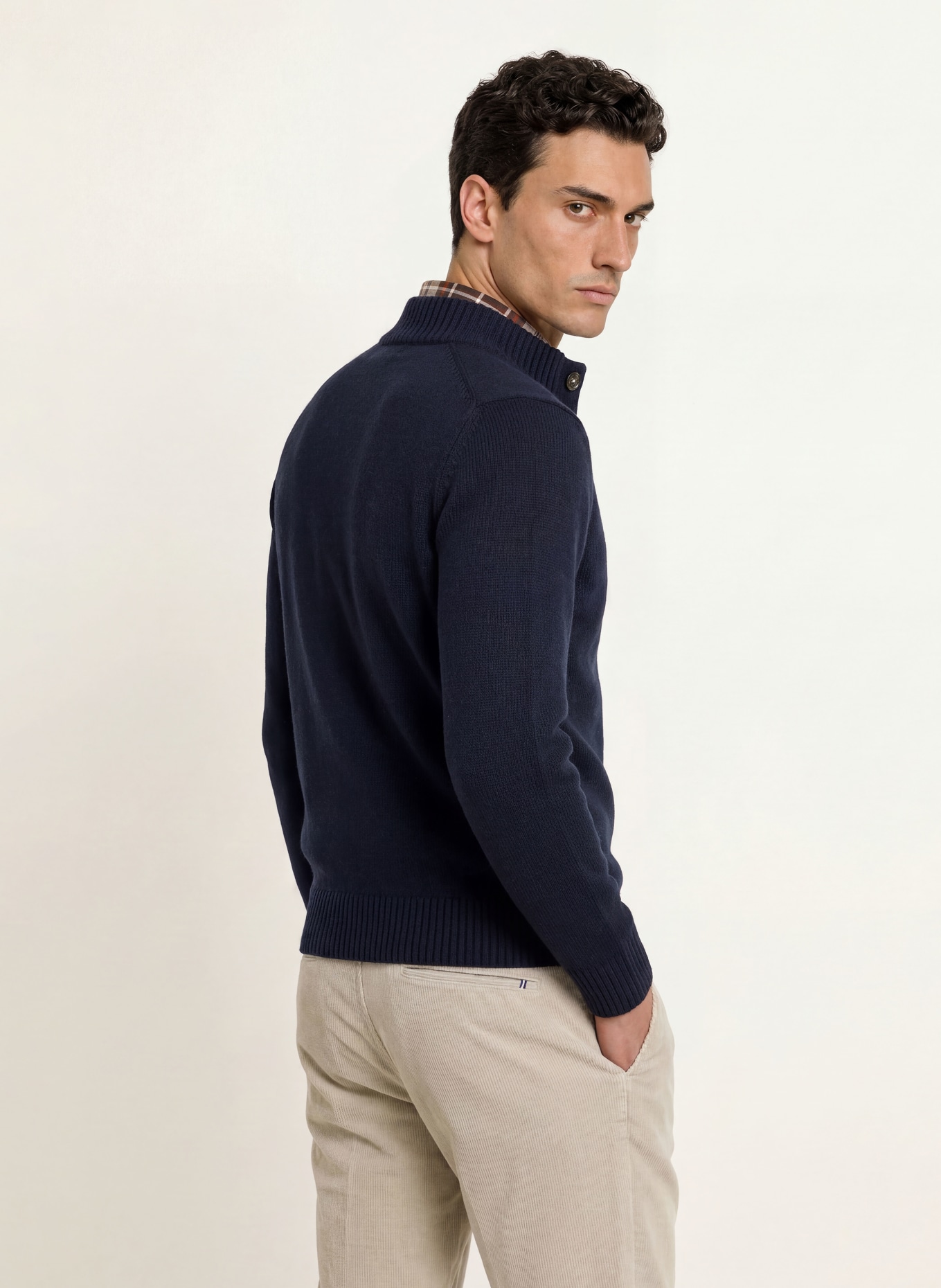 STROKESMAN'S Strickjacke aus Cashmere: DUNKELBLAU