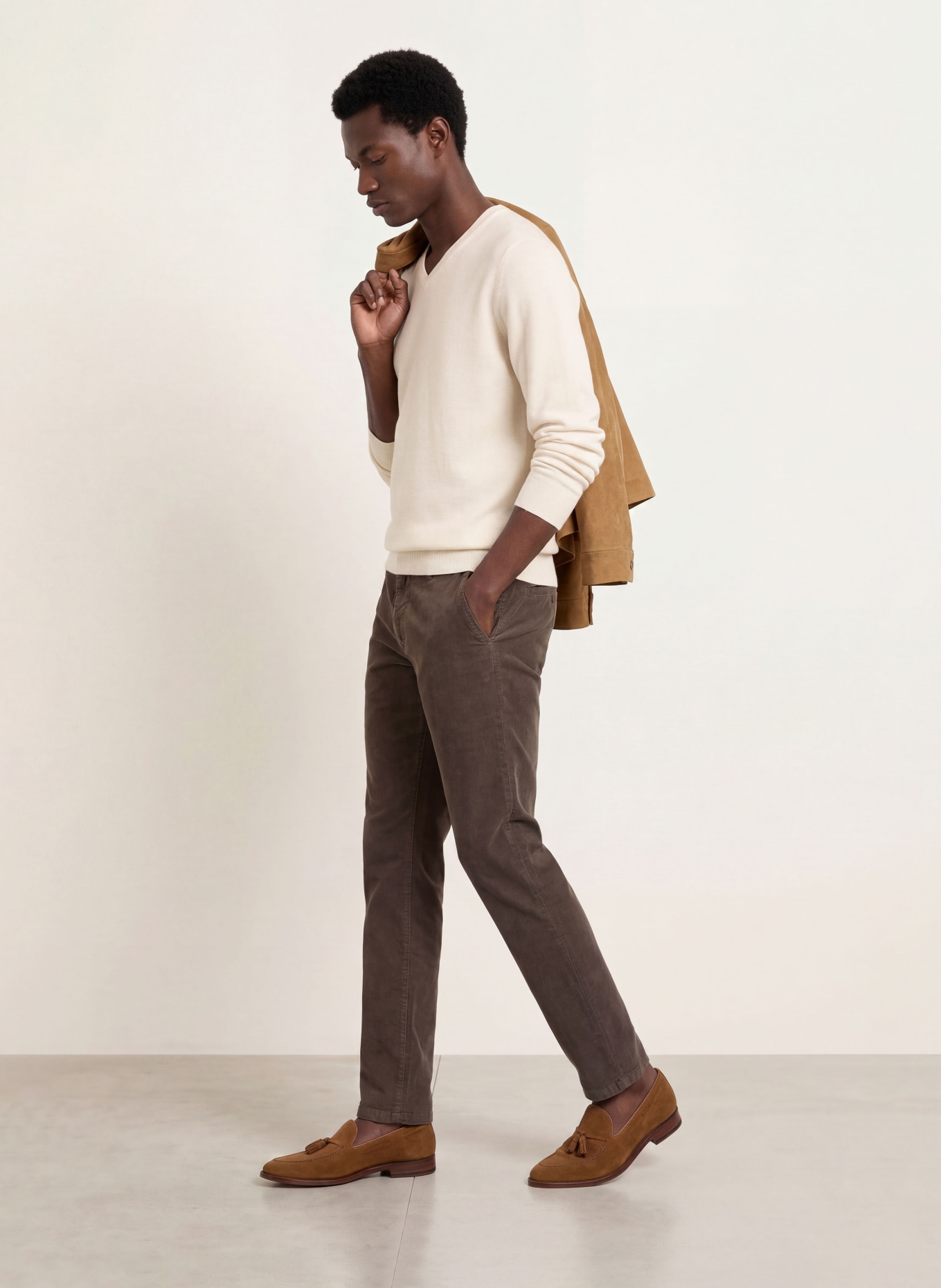 STROKESMAN'S Cashmere-Pullover: ECRU