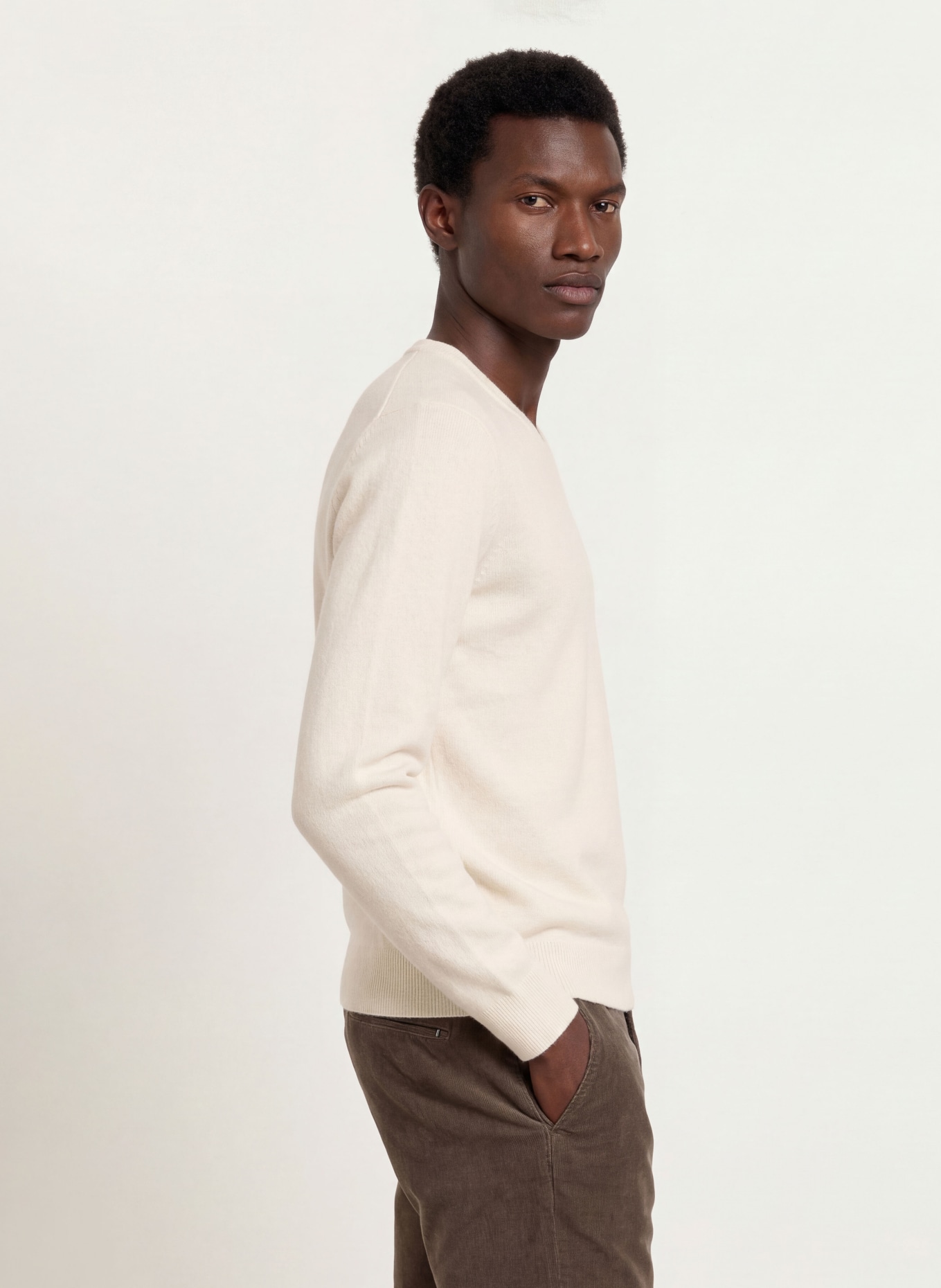 STROKESMAN'S Cashmere-Pullover: ECRU