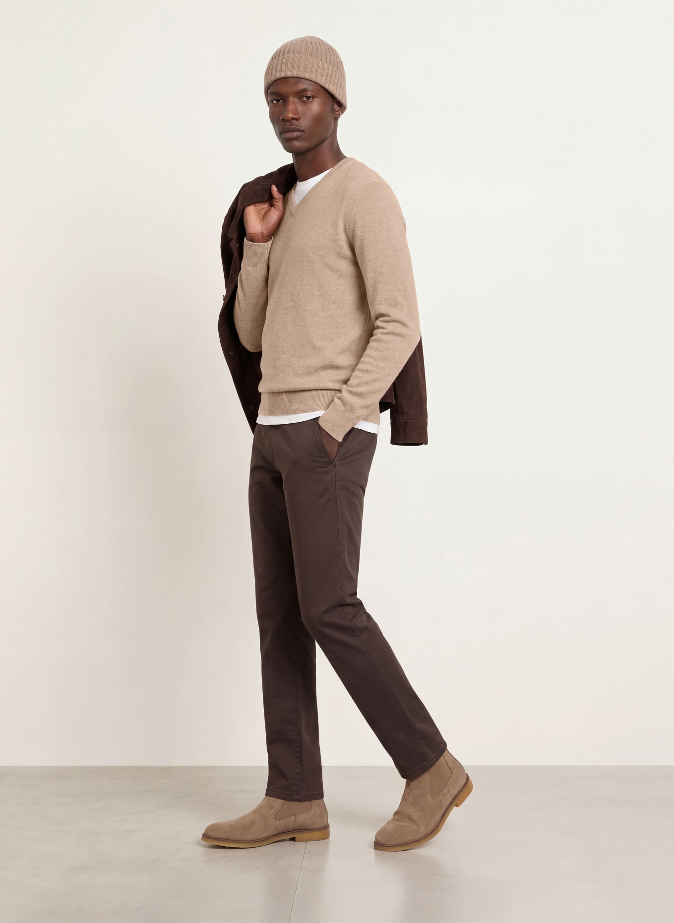 STROKESMAN'S Pull en cachemire: BEIGE