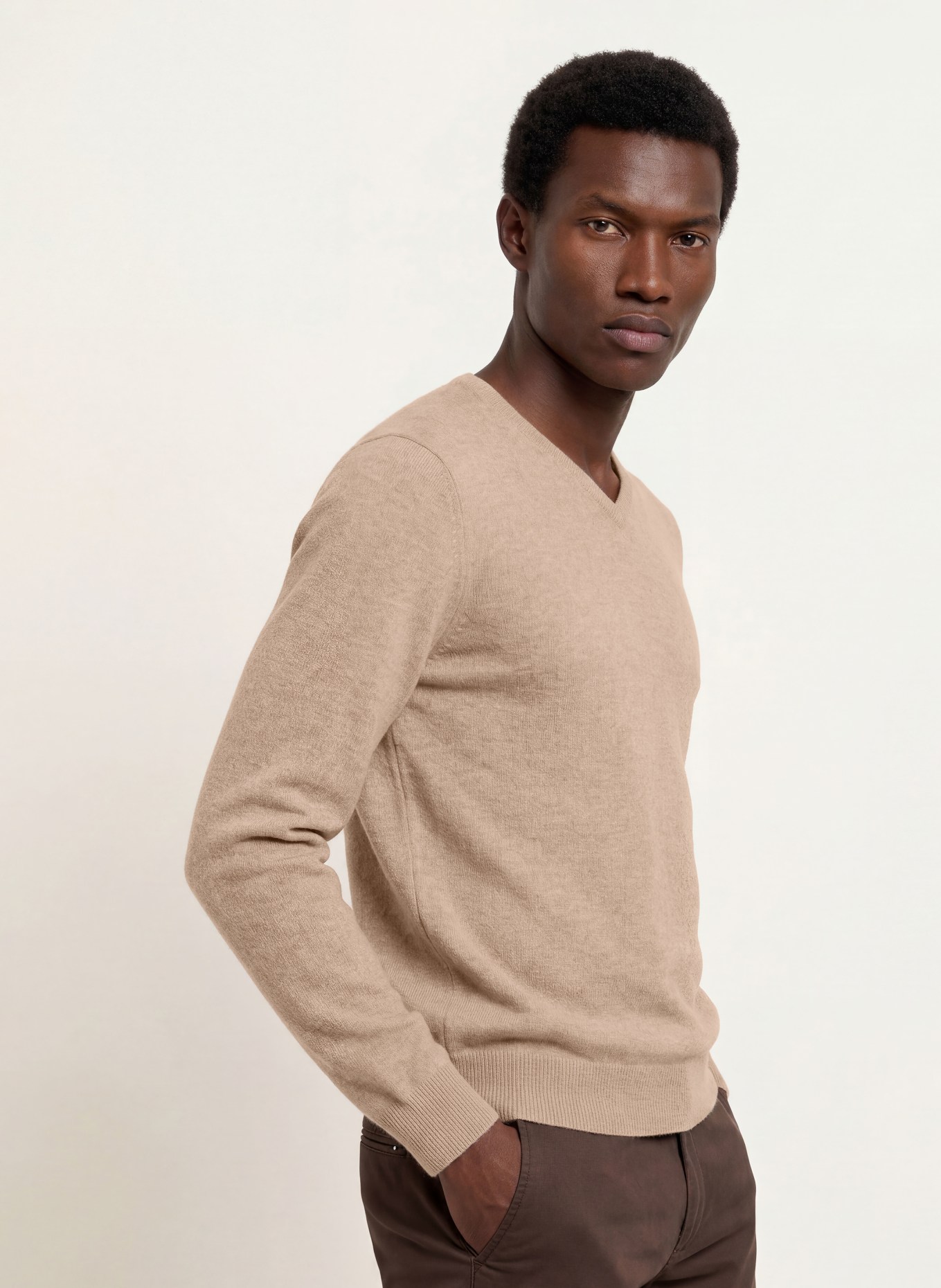 STROKESMAN'S Pull en cachemire: BEIGE