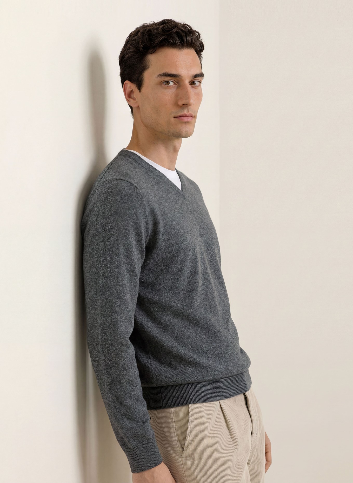 STROKESMAN'S Pull en cachemire: GRIS FONCÉ
