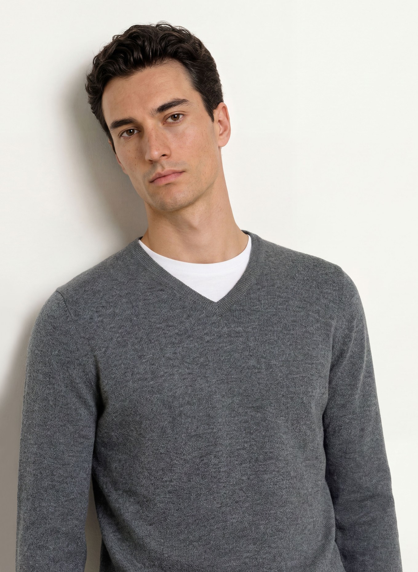 STROKESMAN'S Pull en cachemire: GRIS FONCÉ