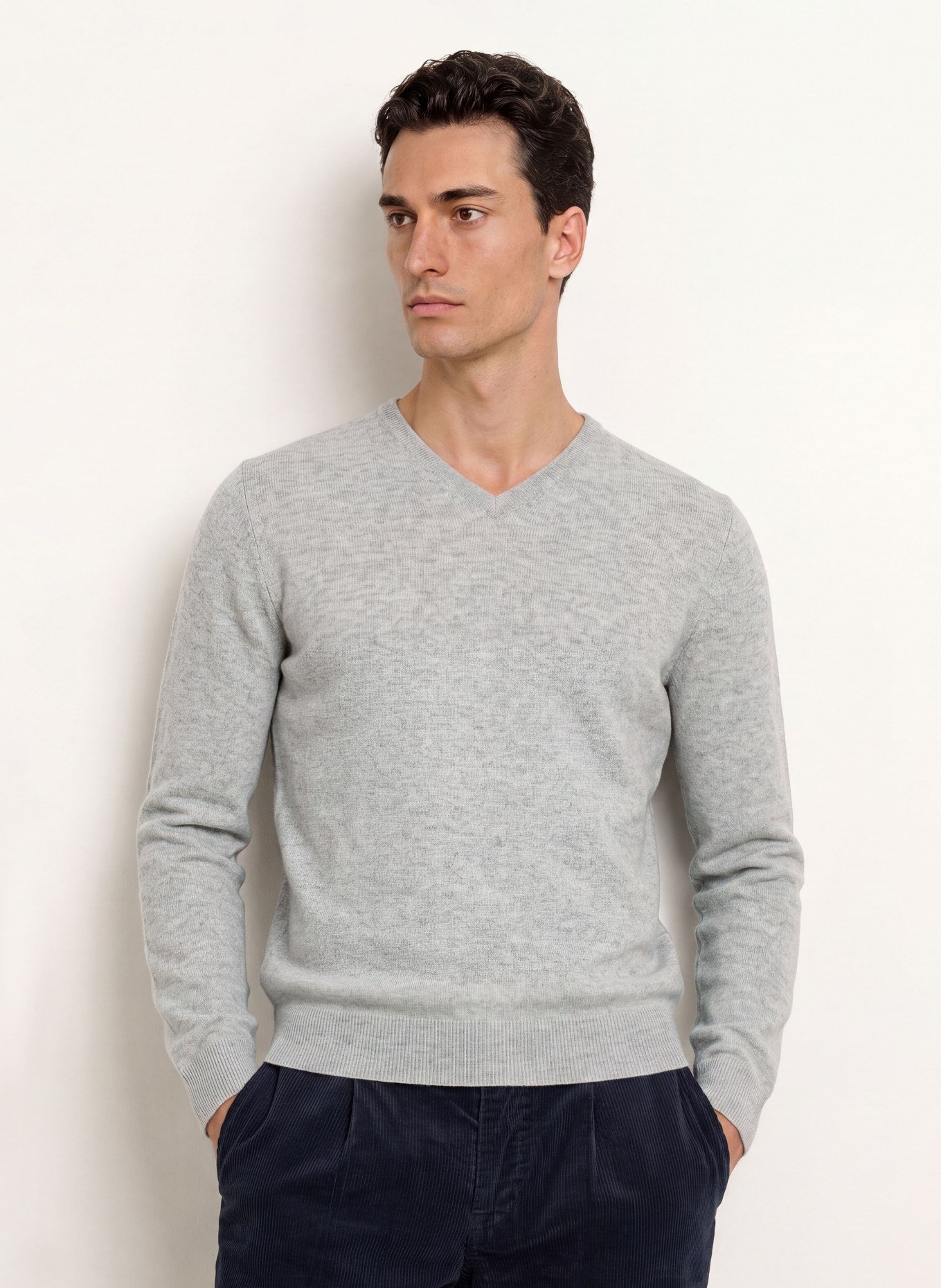 STROKESMAN'S Cashmere-Pullover: GRAU
