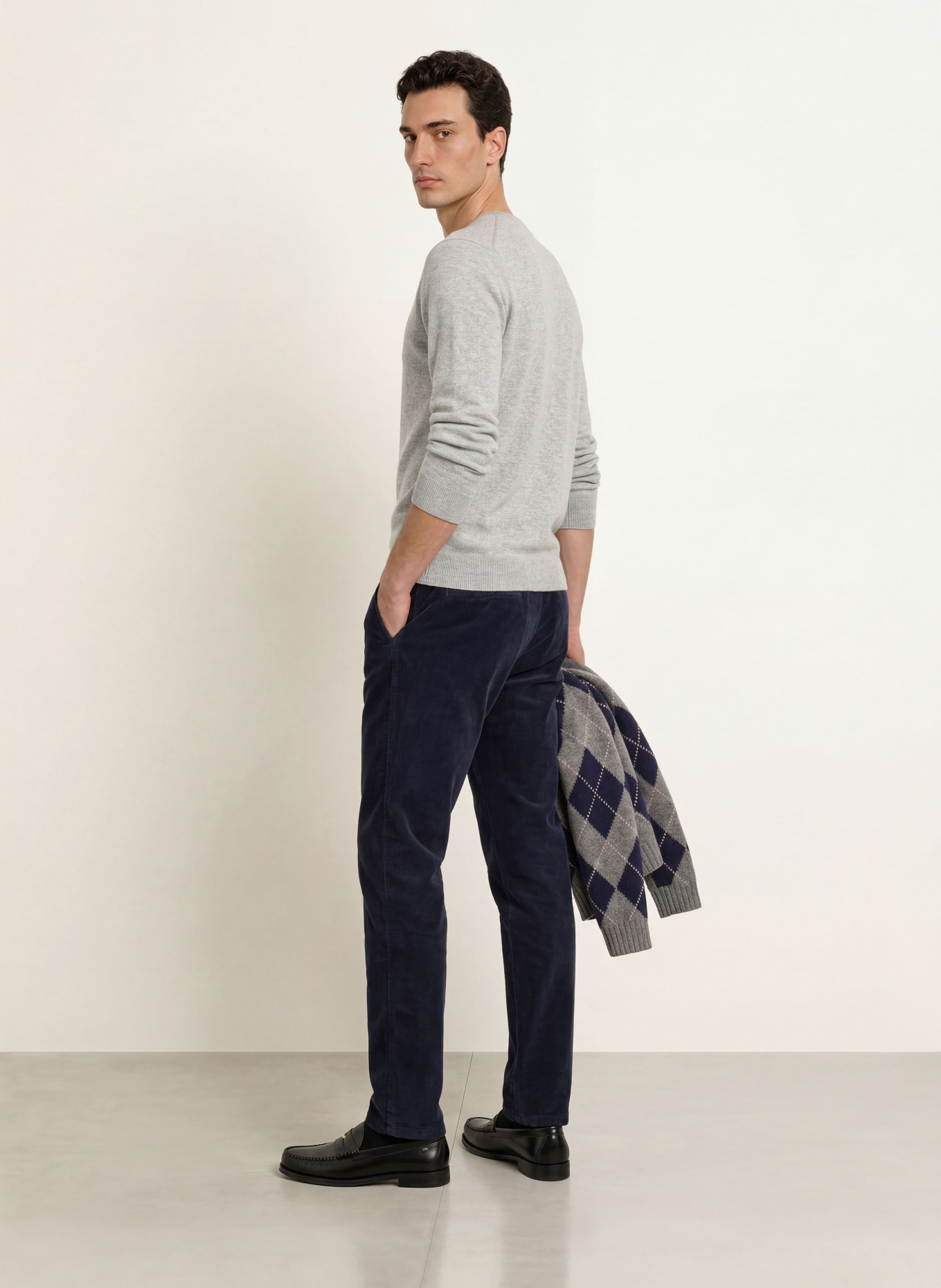 STROKESMAN'S Cashmere-Pullover: GRAU