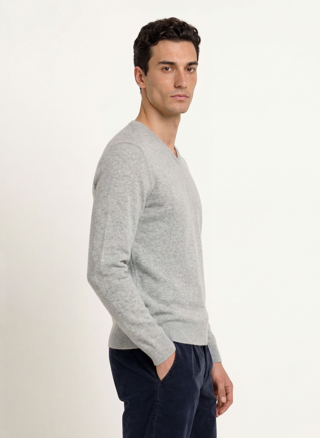 STROKESMAN'S Cashmere-Pullover: GRAU