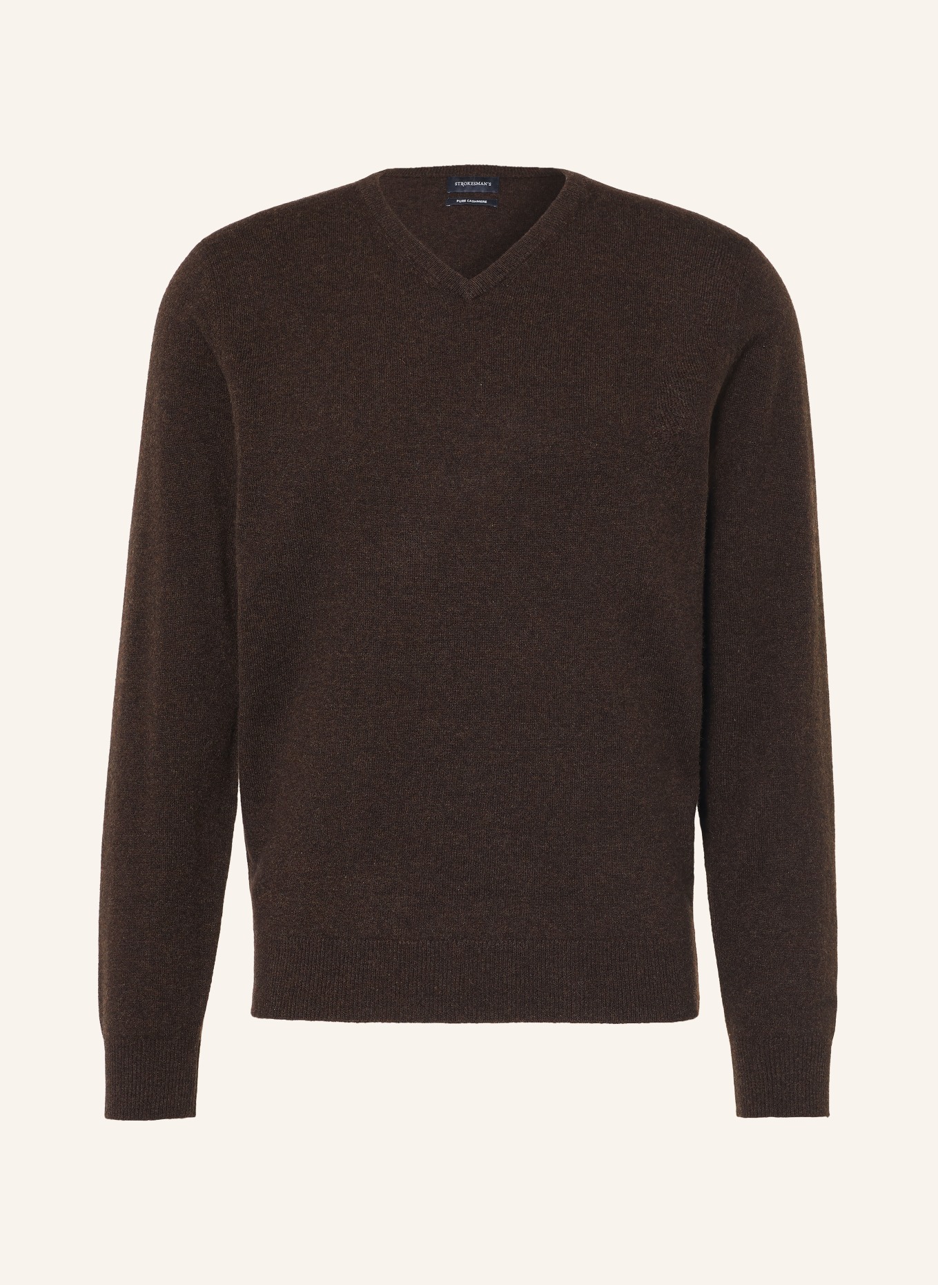 STROKESMAN'S Cashmere-Pullover: DUNKELBRAUN