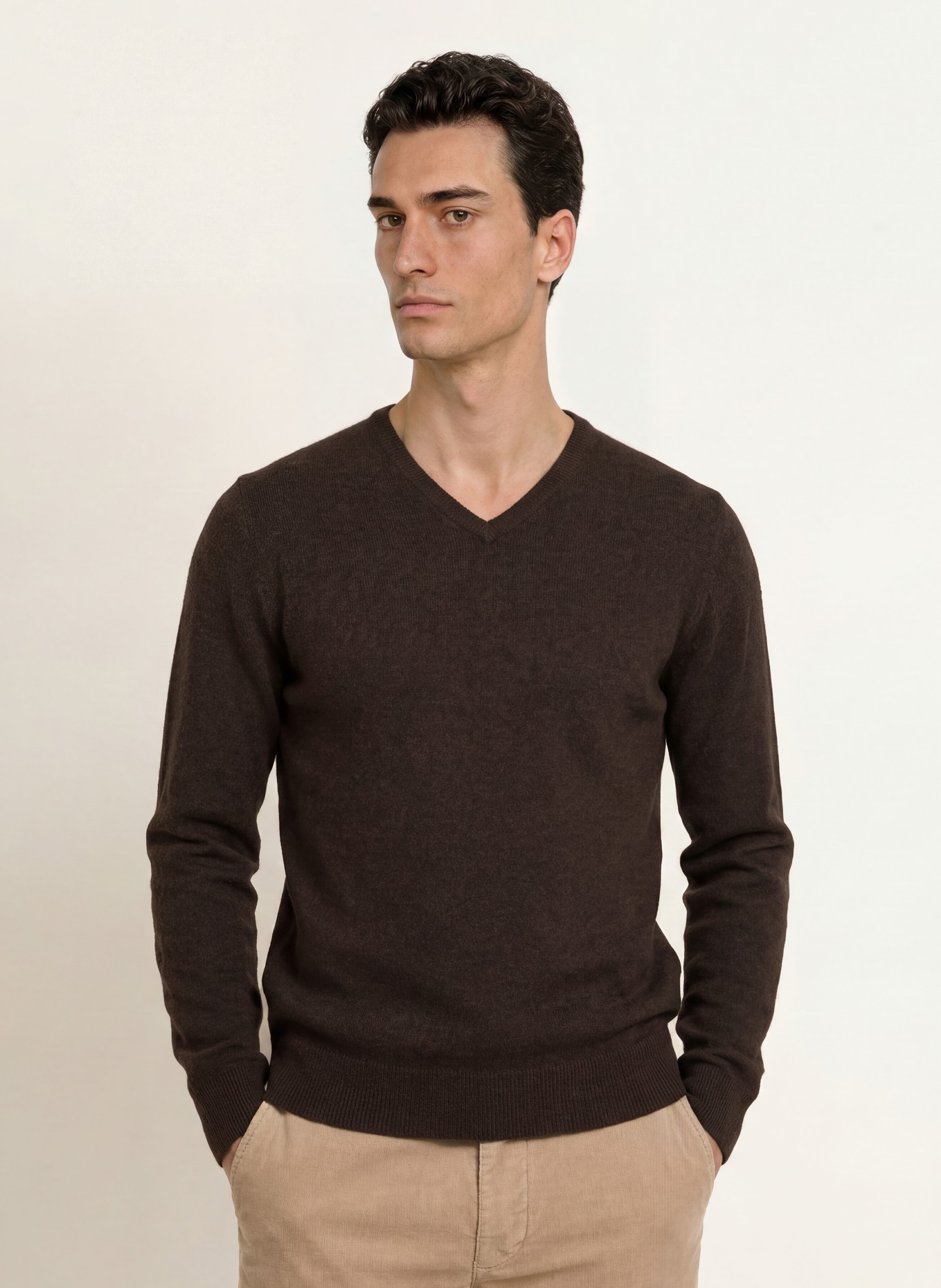 STROKESMAN'S Cashmere-Pullover: DUNKELBRAUN