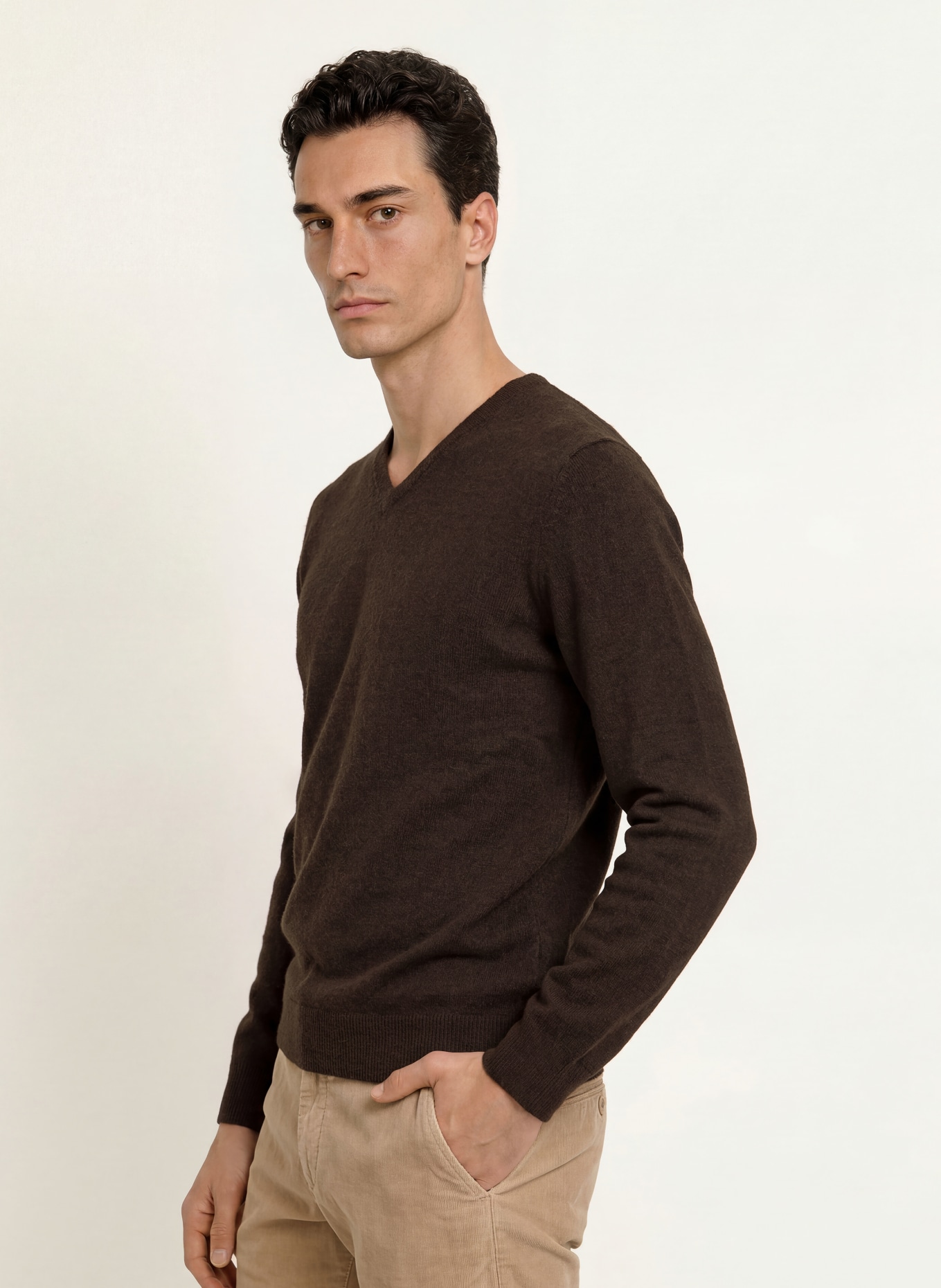 STROKESMAN'S Cashmere-Pullover: DUNKELBRAUN