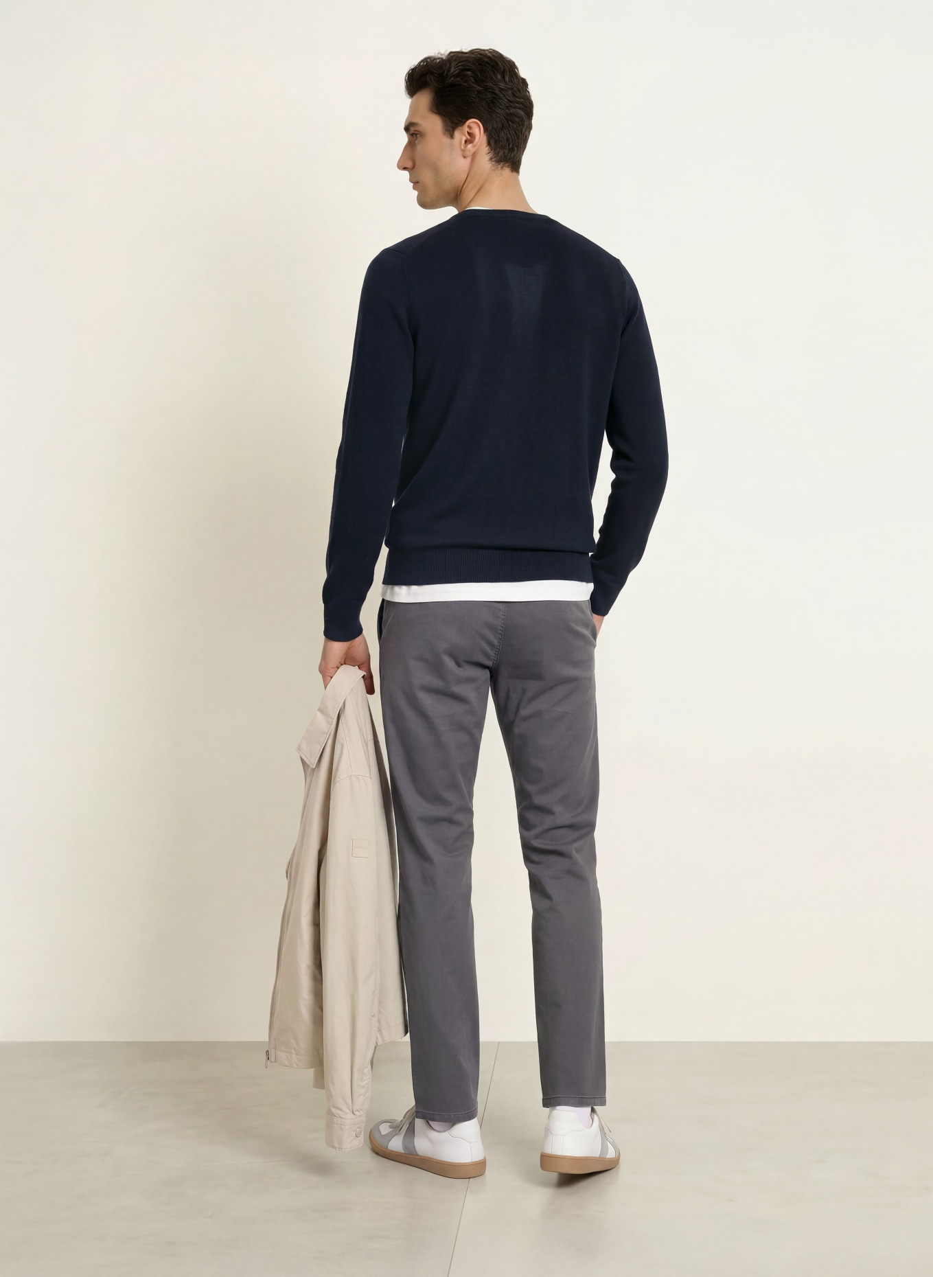 STROKESMAN'S Pull en cachemire: BLEU FONCÉ