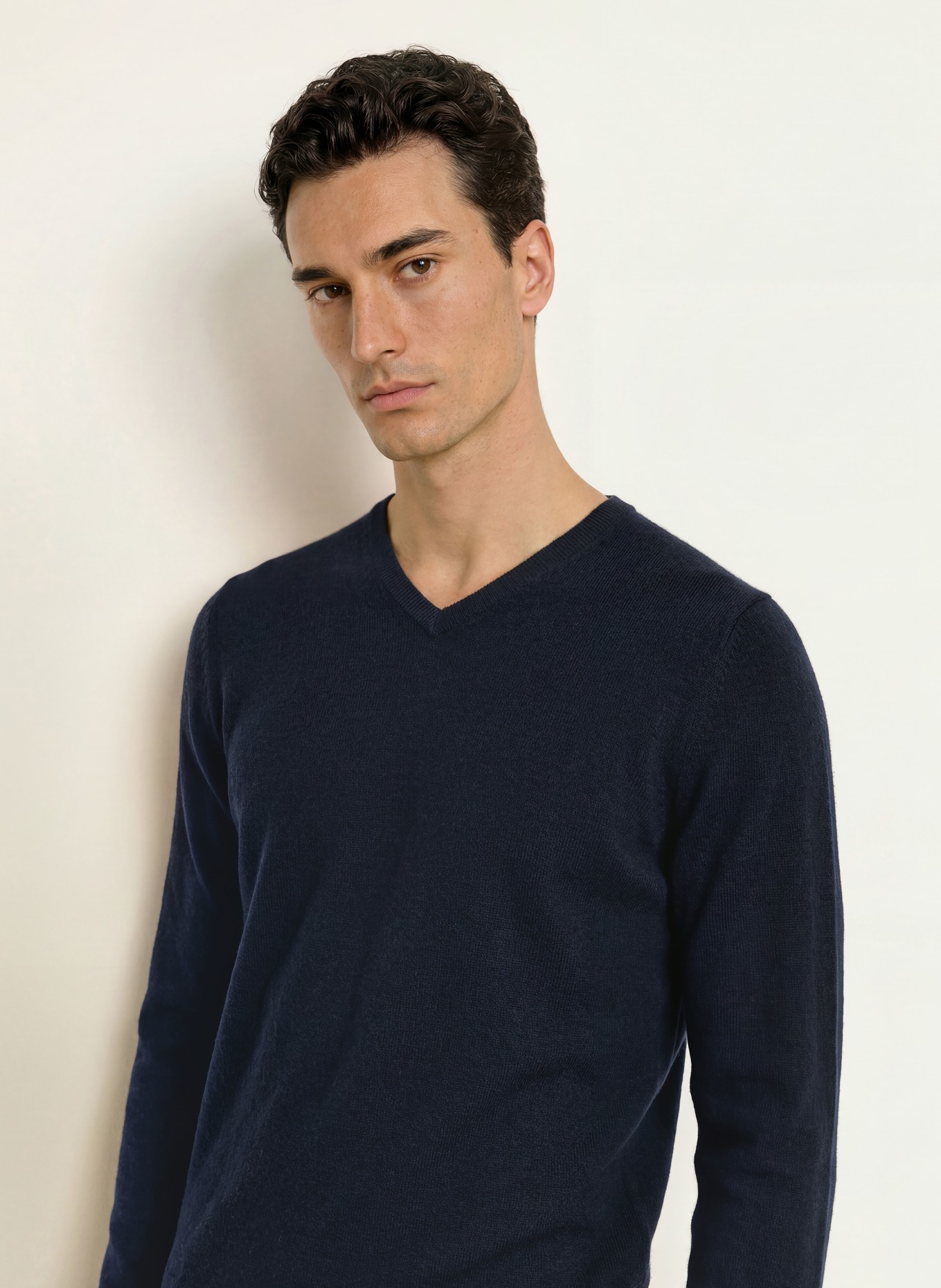 STROKESMAN'S Pull en cachemire: BLEU FONCÉ