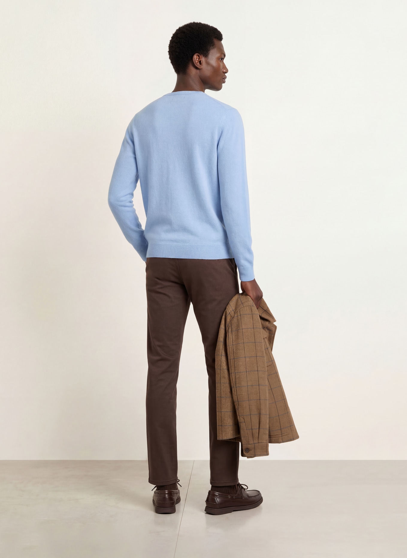 STROKESMAN'S Pull en cachemire: BLEU CLAIR