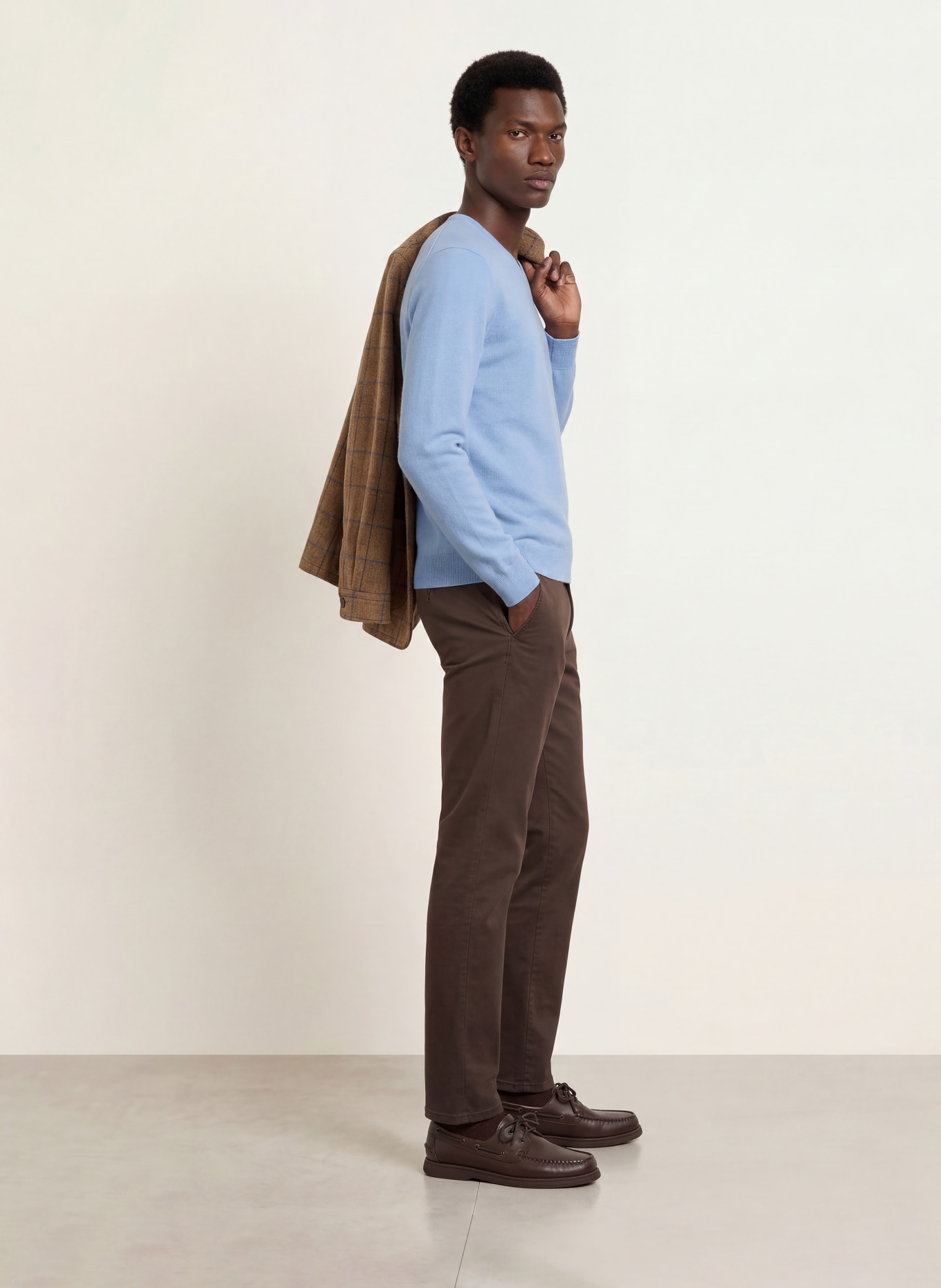 STROKESMAN'S Pull en cachemire: BLEU CLAIR