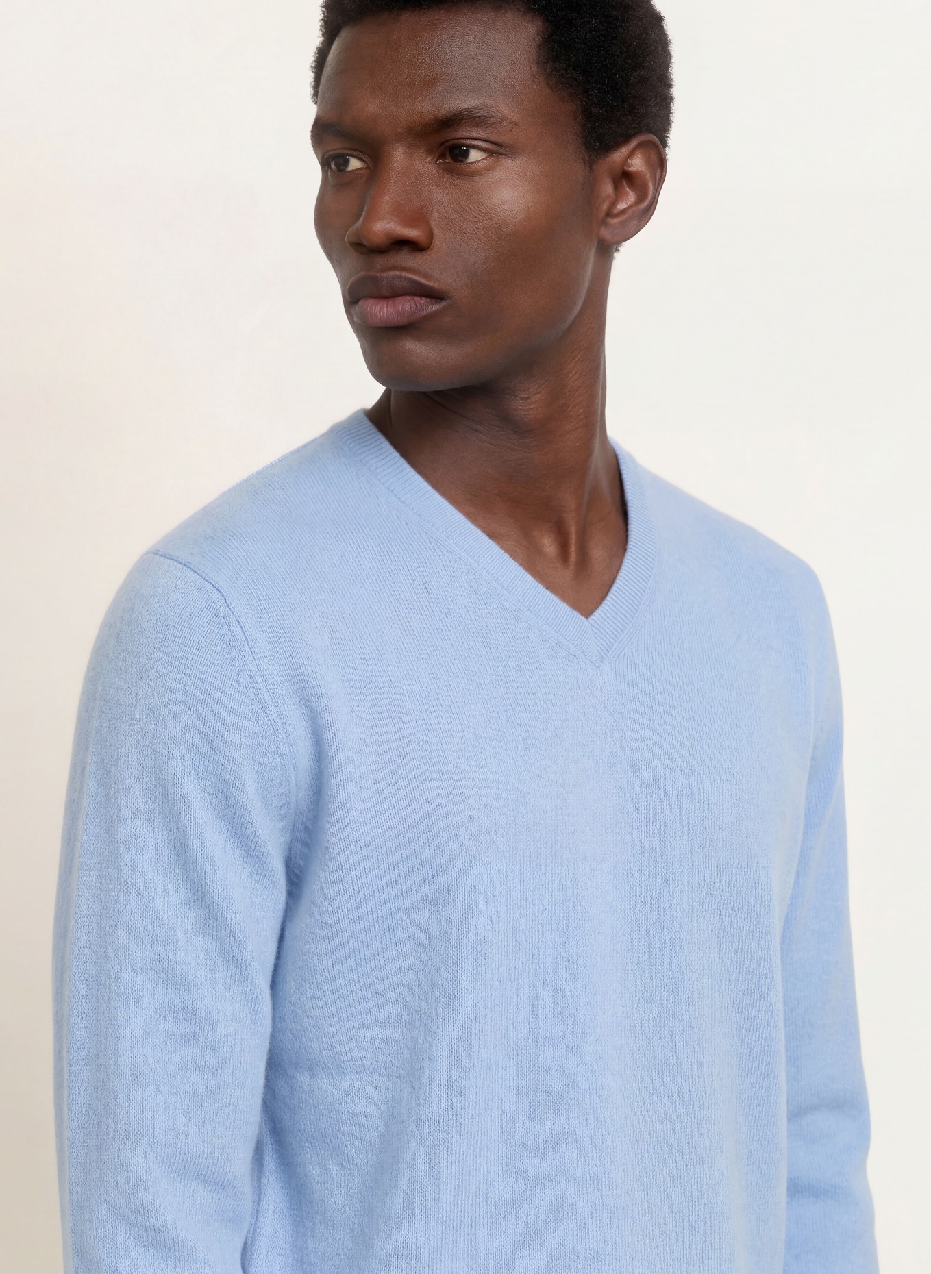 STROKESMAN'S Pull en cachemire: BLEU CLAIR
