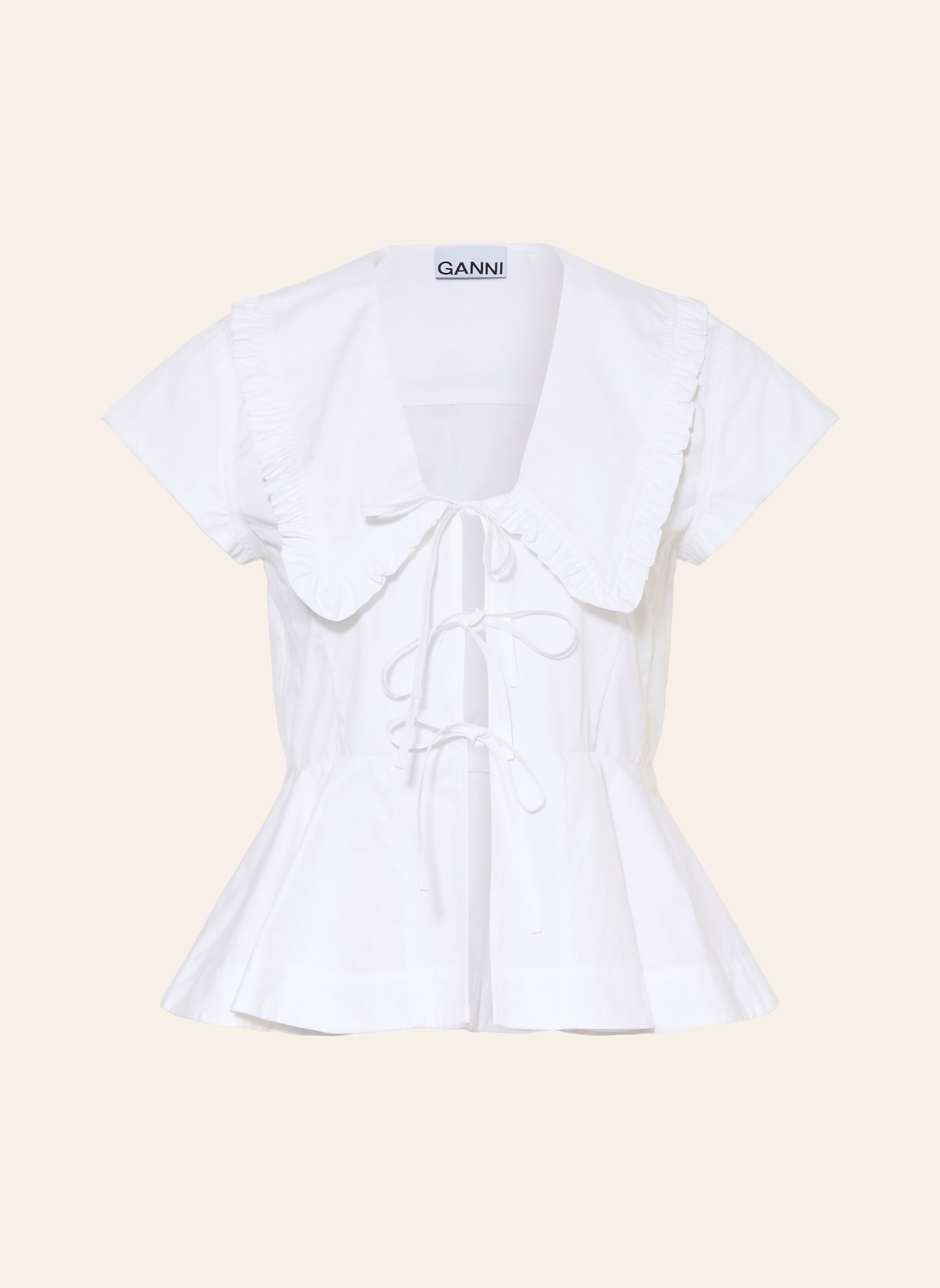 GANNI Blouse: WHITE