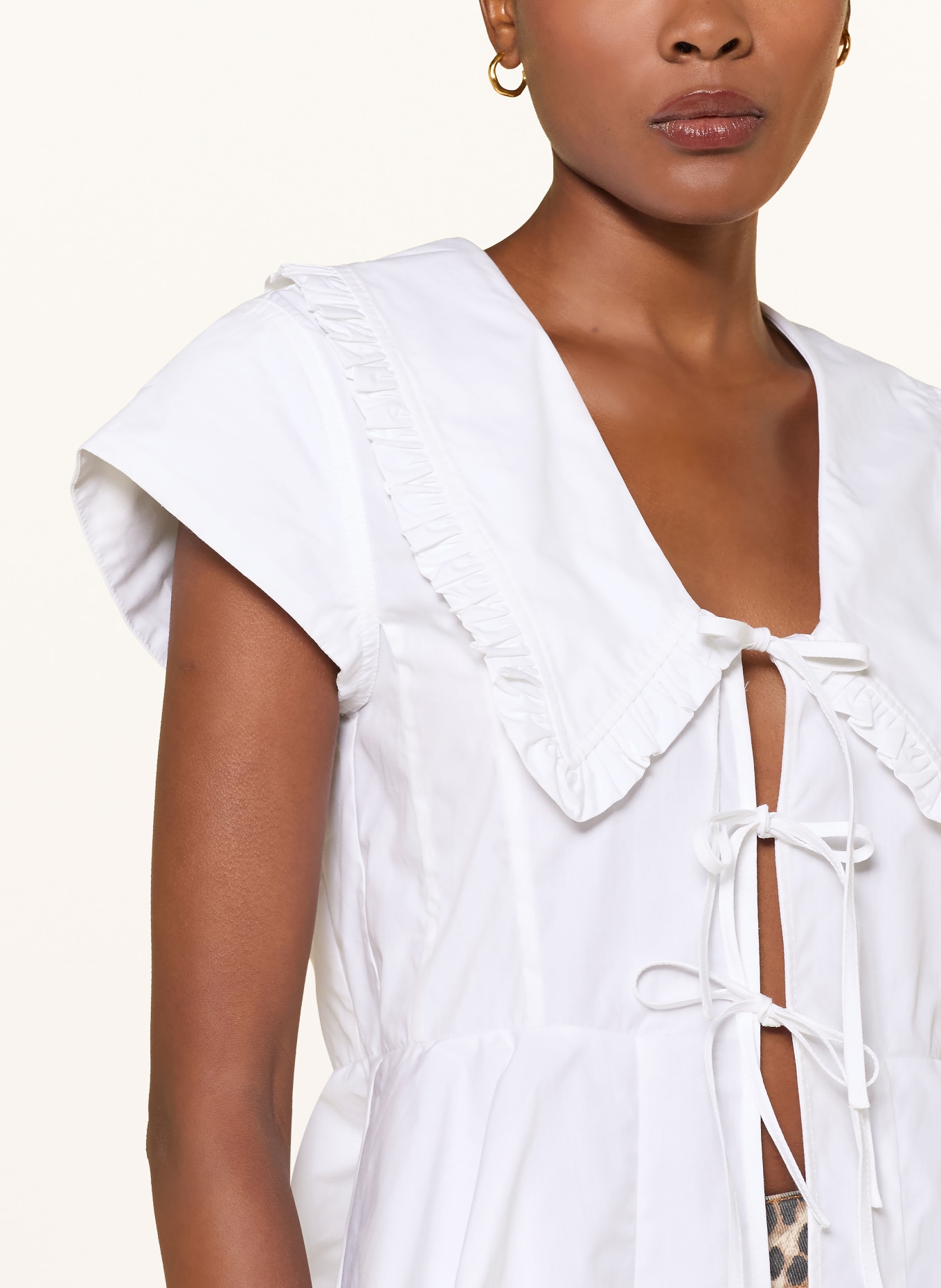 GANNI Blouse: WHITE