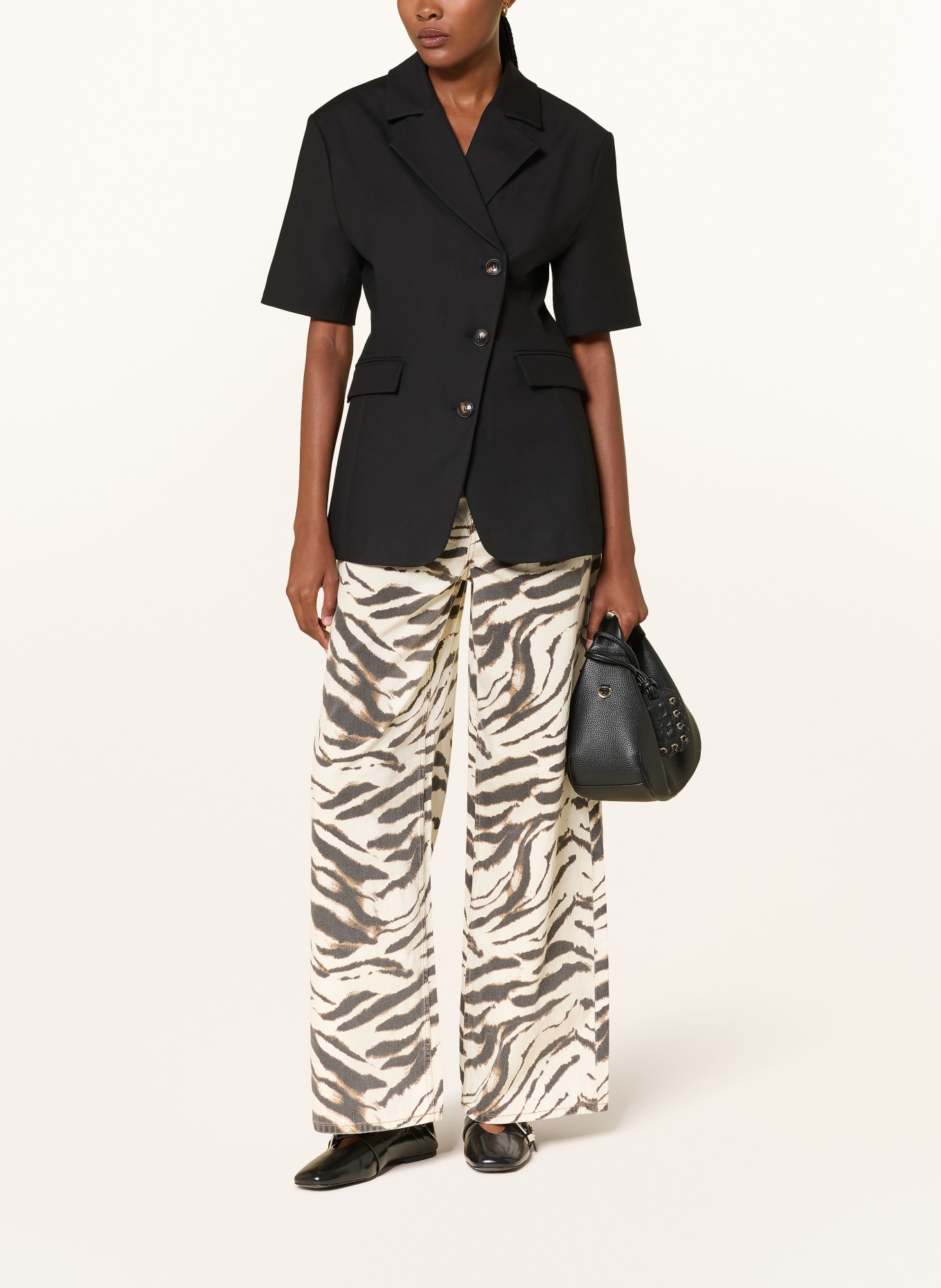 GANNI Blazer: SVART