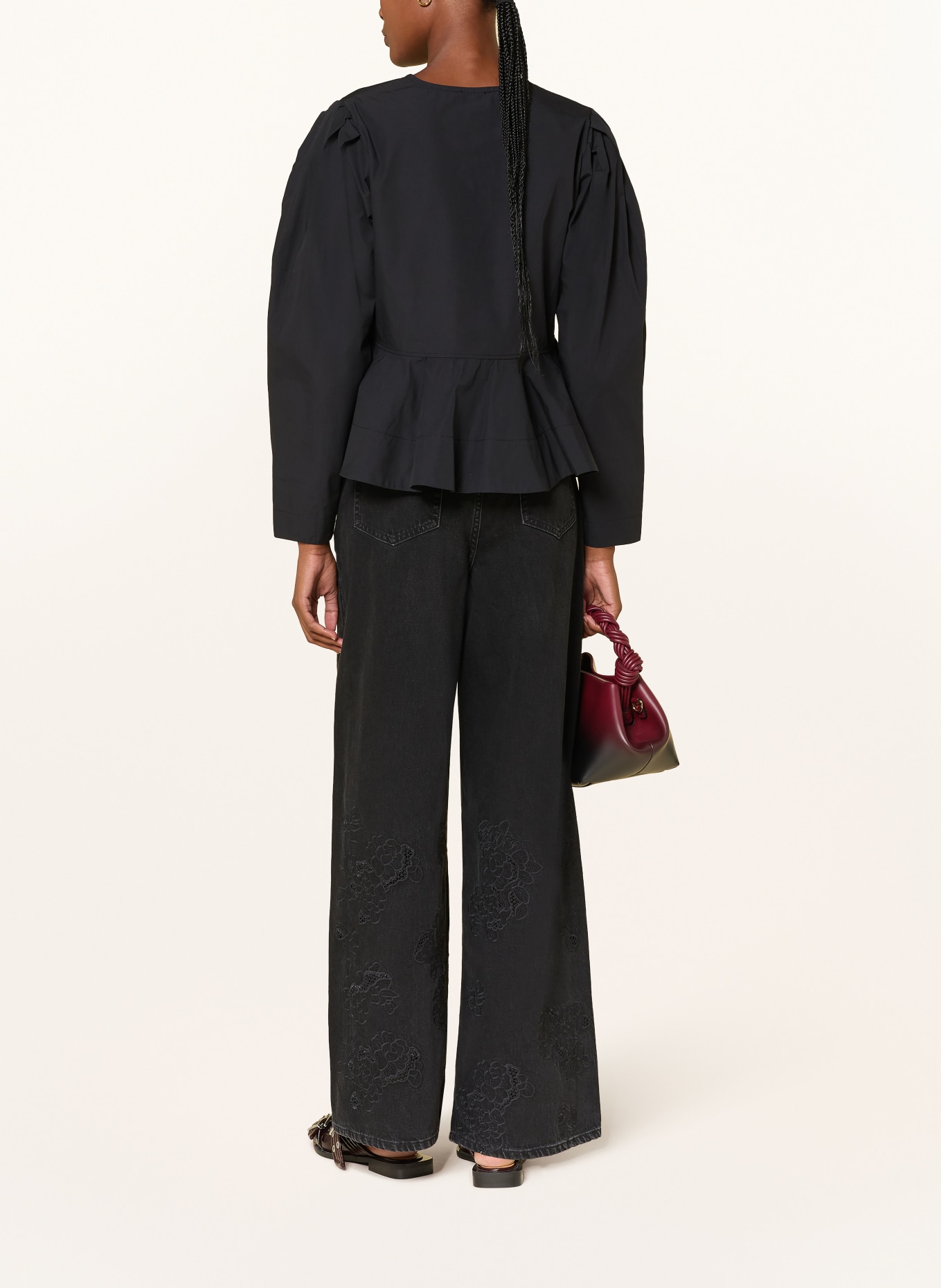 GANNI Blouse: BLACK