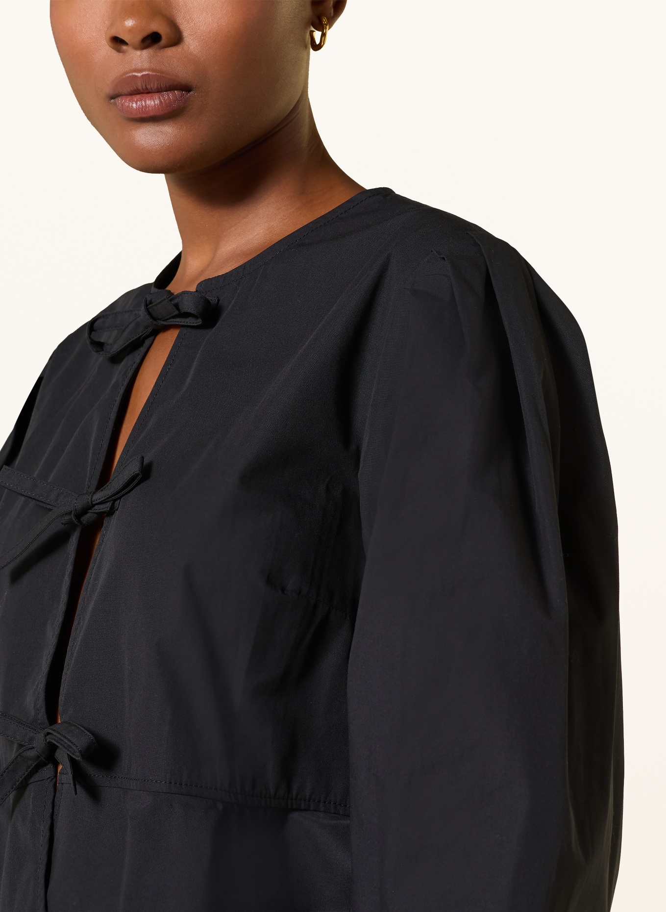 GANNI Blouse: BLACK
