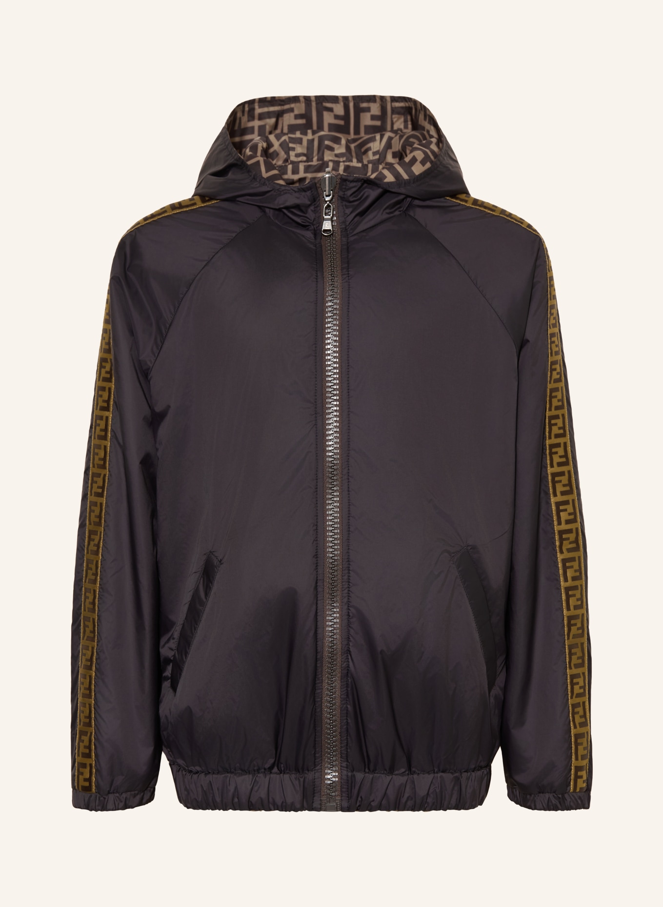FENDI Blouson réversible: NOIR / MARRON