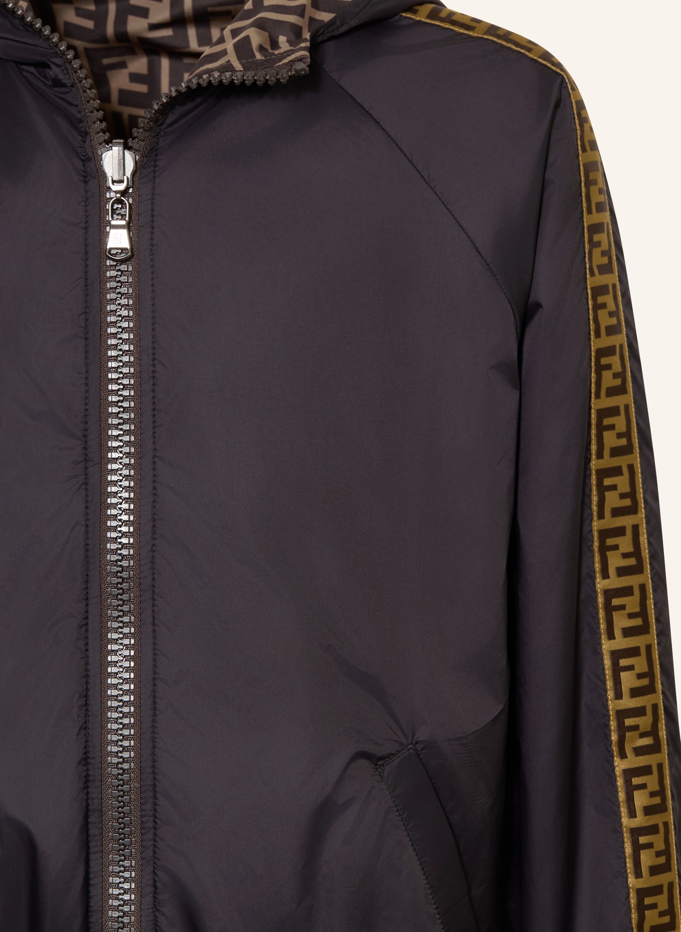 FENDI Blouson réversible: NOIR / MARRON