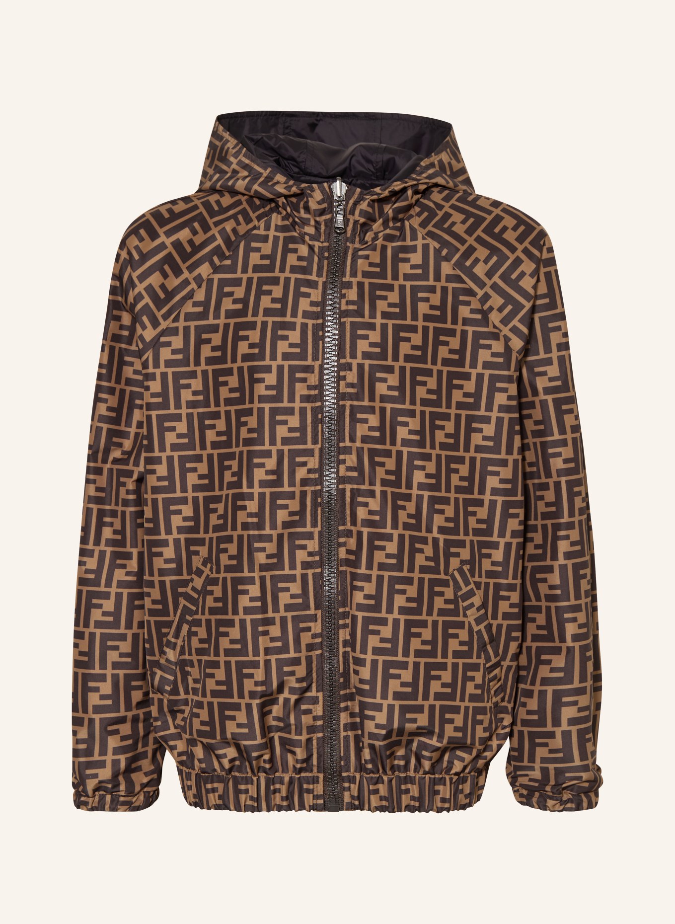 FENDI Blouson réversible: NOIR / MARRON