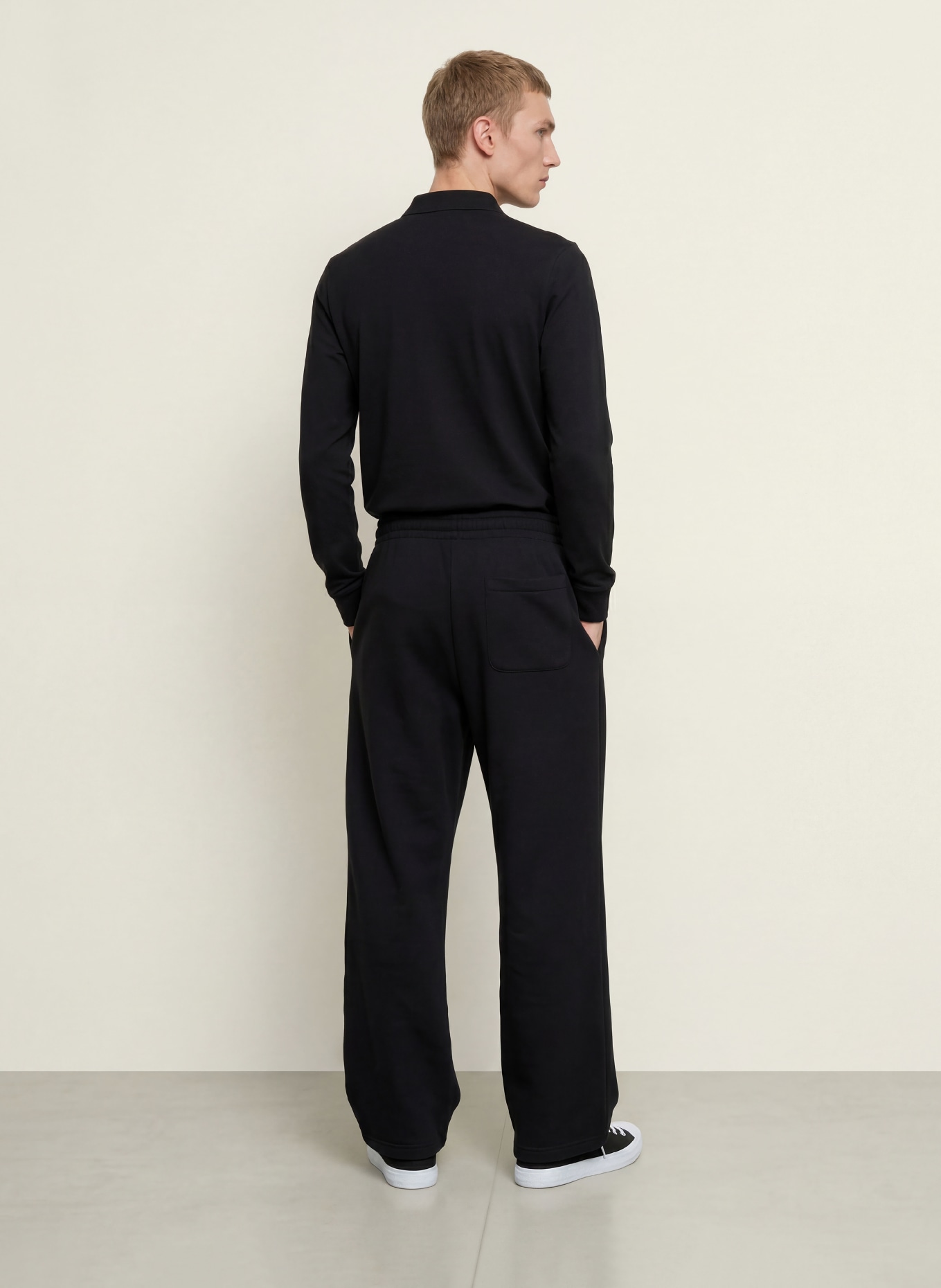 LACOSTE Stickad pikétröja: SVART