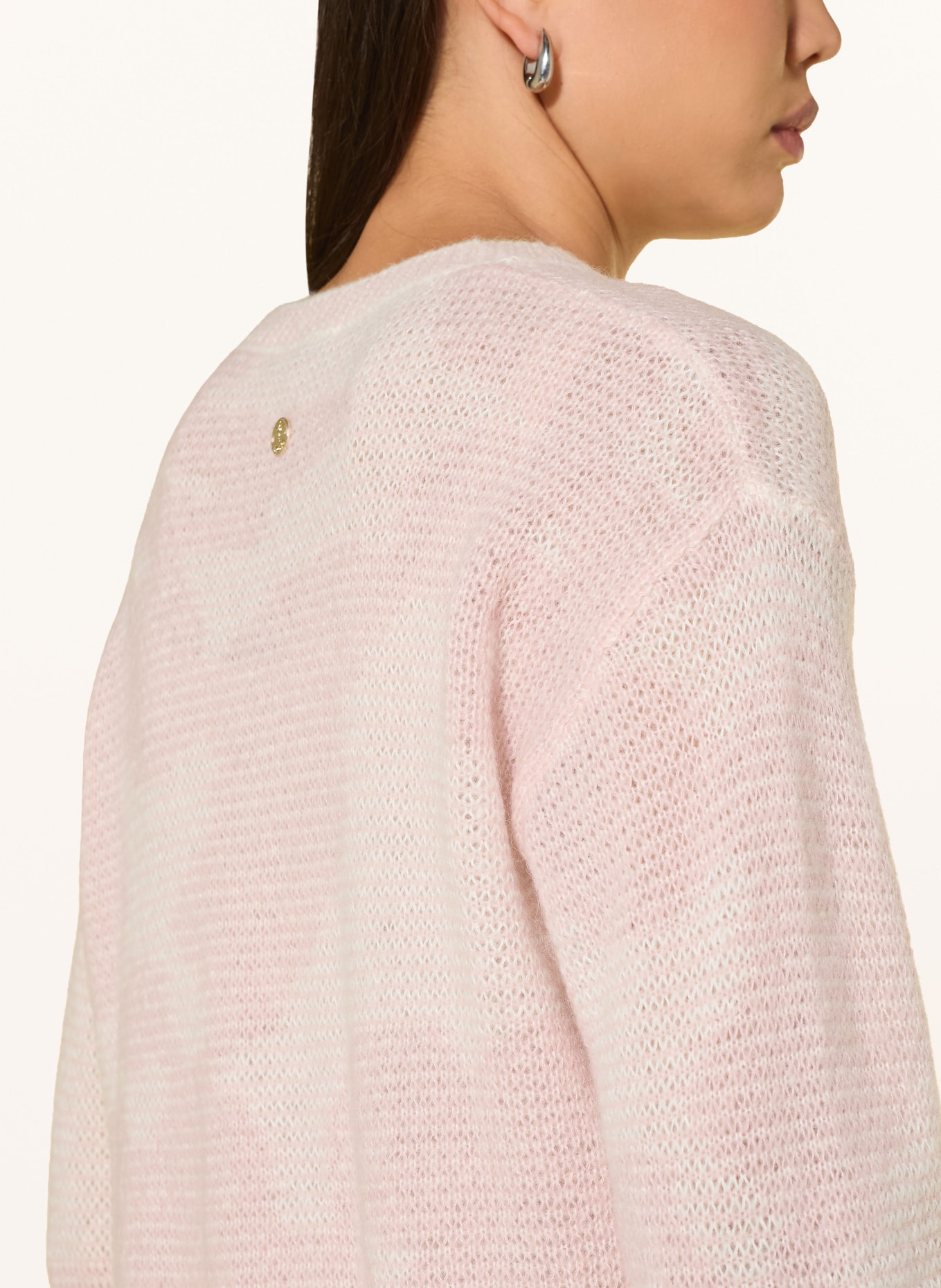 JOOP! Pulover KLORA din alpaca: ROZ / CREM