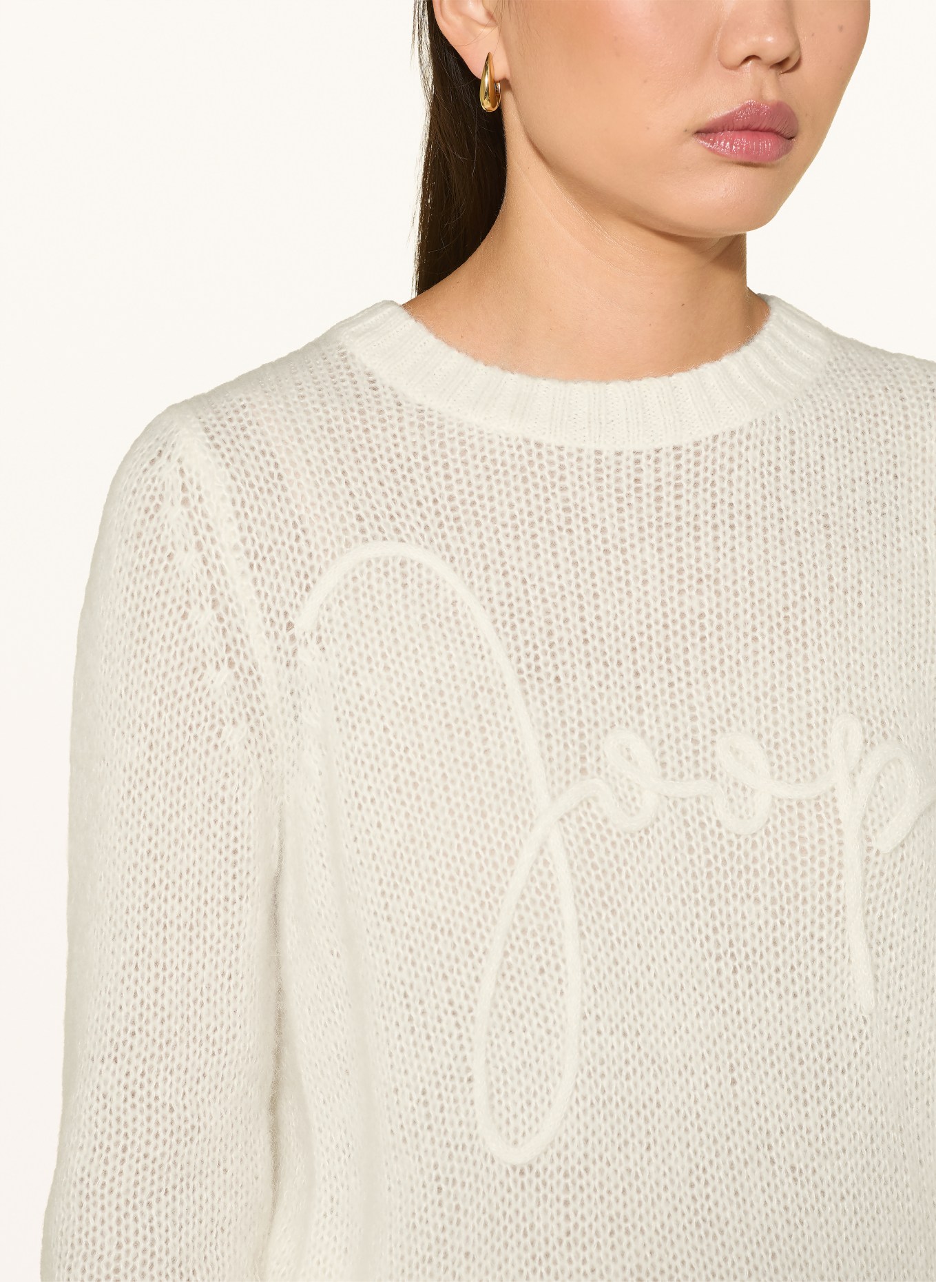 JOOP! KORIN Sweater with Alpaca: WHITE