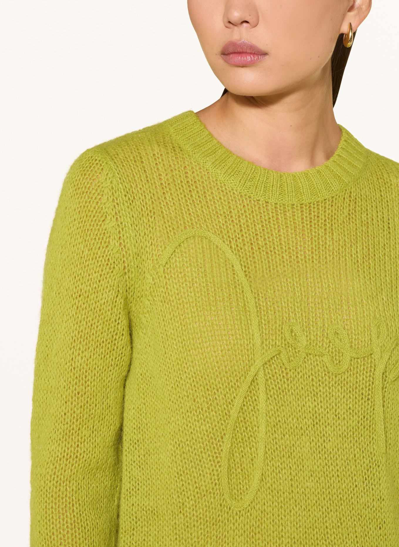 JOOP! Pulover KORIN din alpaca: VERDE DESCHIS