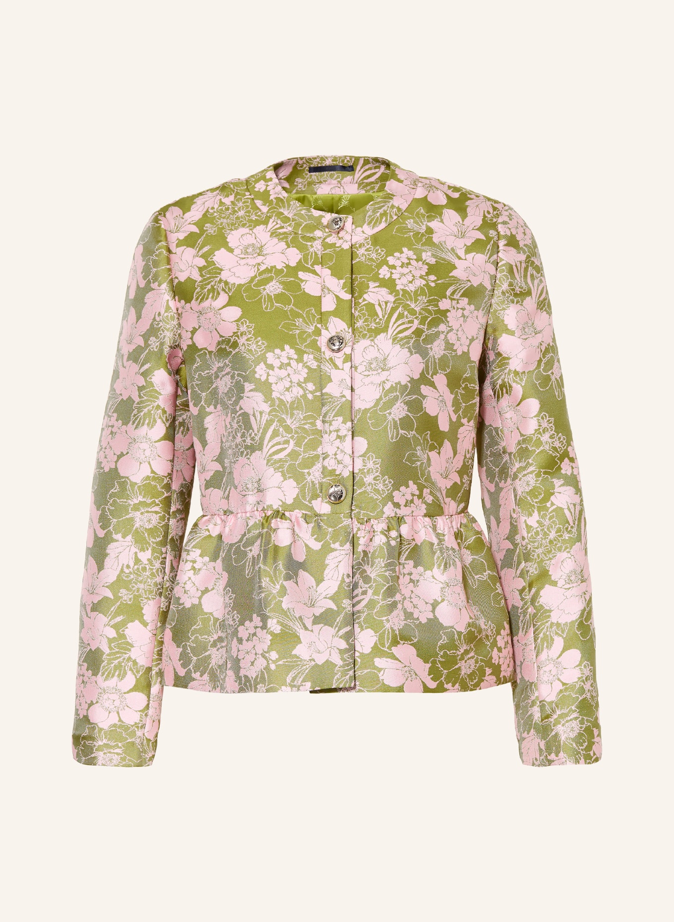 JOOP! Blazer jacquard JADORA: VERT / ROSÉ