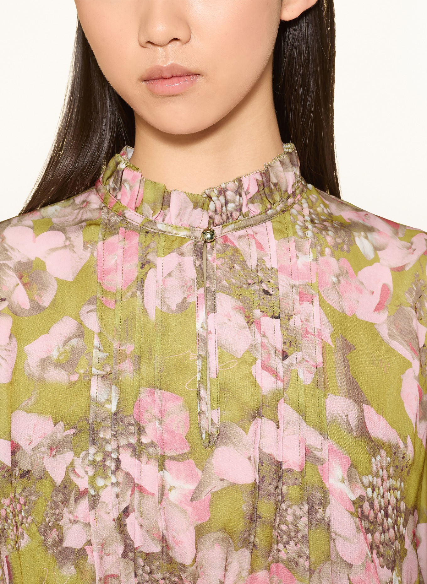 JOOP! Blusenshirt BELMIRA: HELLGRÜN / ROSA / WEISS