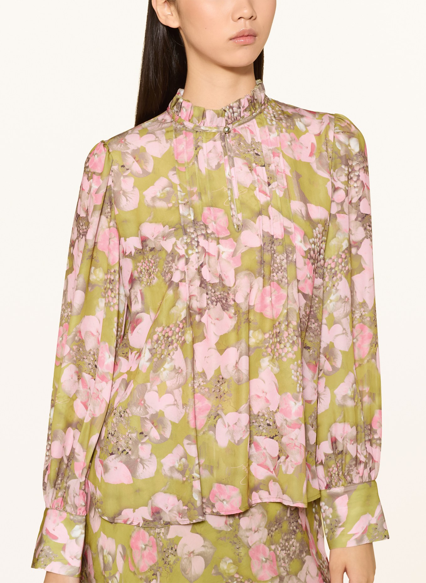 JOOP! Blusenshirt BELMIRA: HELLGRÜN / ROSA / WEISS