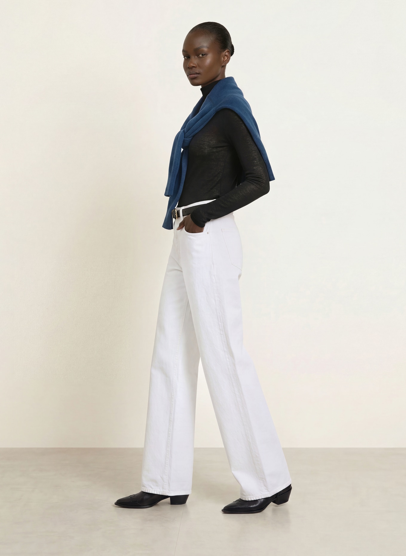 FRAME Straight jeans THE LOOSE: WHT WHITE