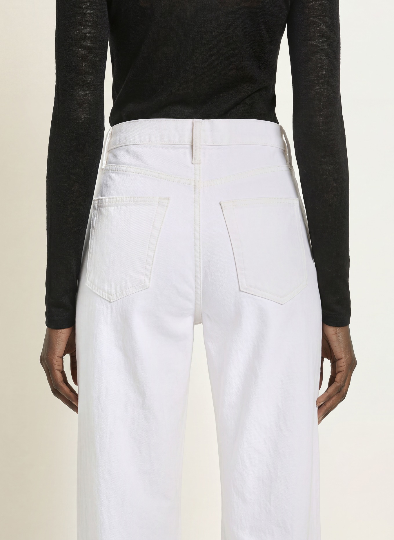 FRAME Straight jeans THE LOOSE: WHT WHITE