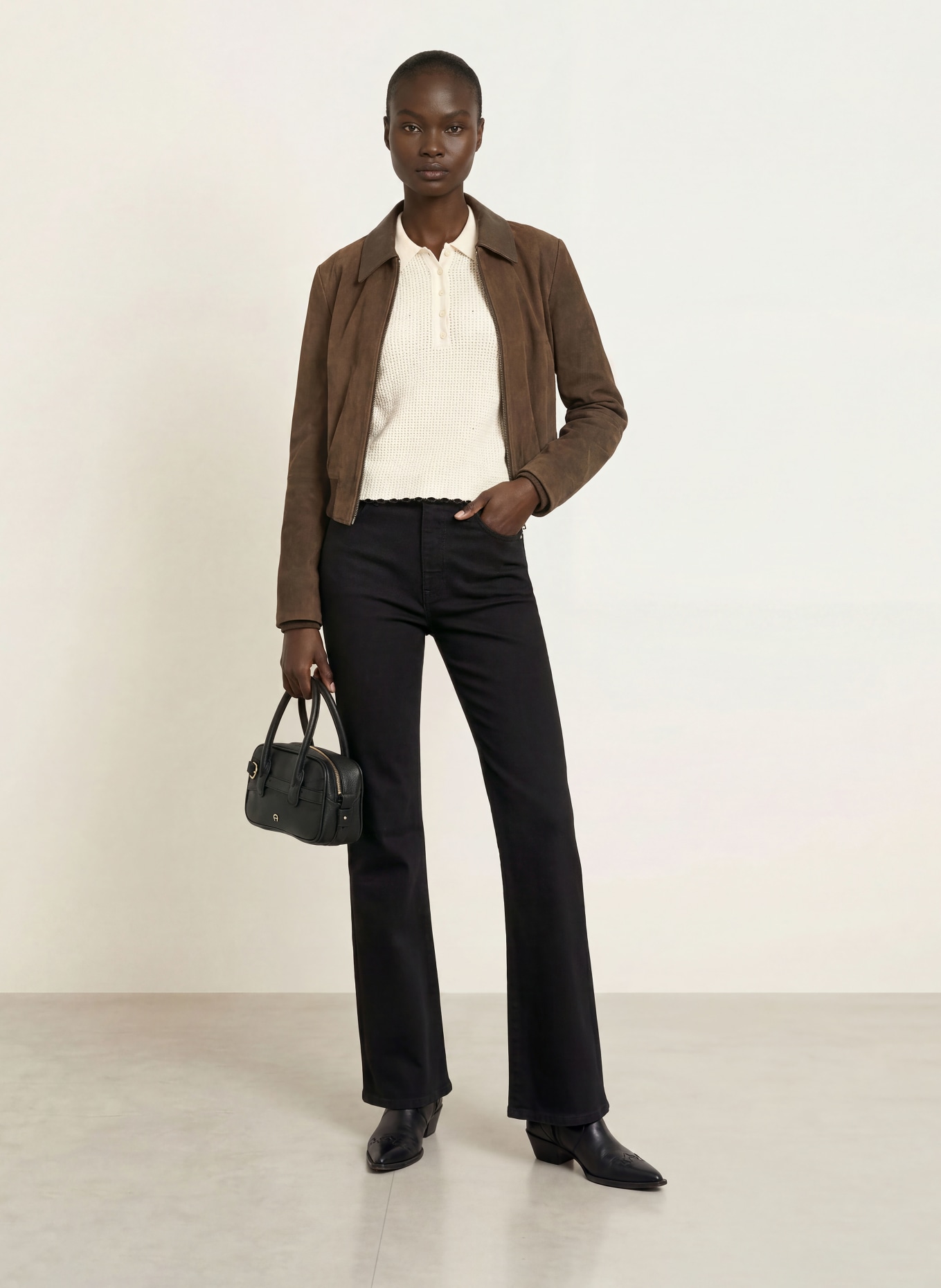 FRAME Bootcut Jeans THE ARROW: BLK BLACK