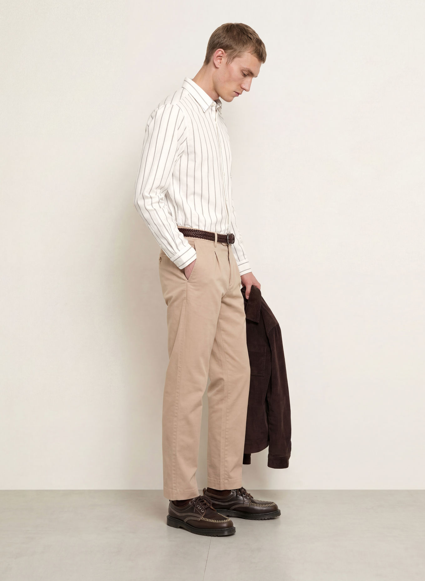 PAUL Koszula oxfordzka o kroju regular fit: KREMOWY / OLIWKOWY