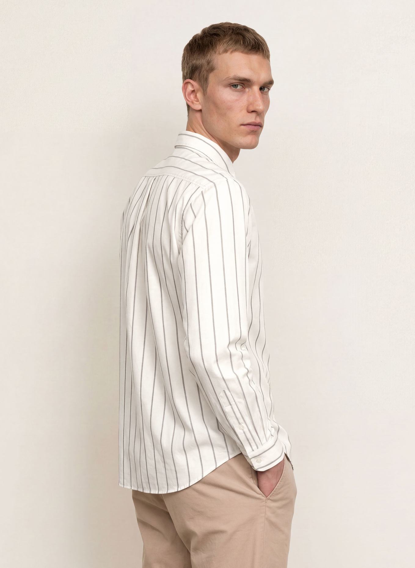 PAUL Koszula oxfordzka o kroju regular fit: KREMOWY / OLIWKOWY