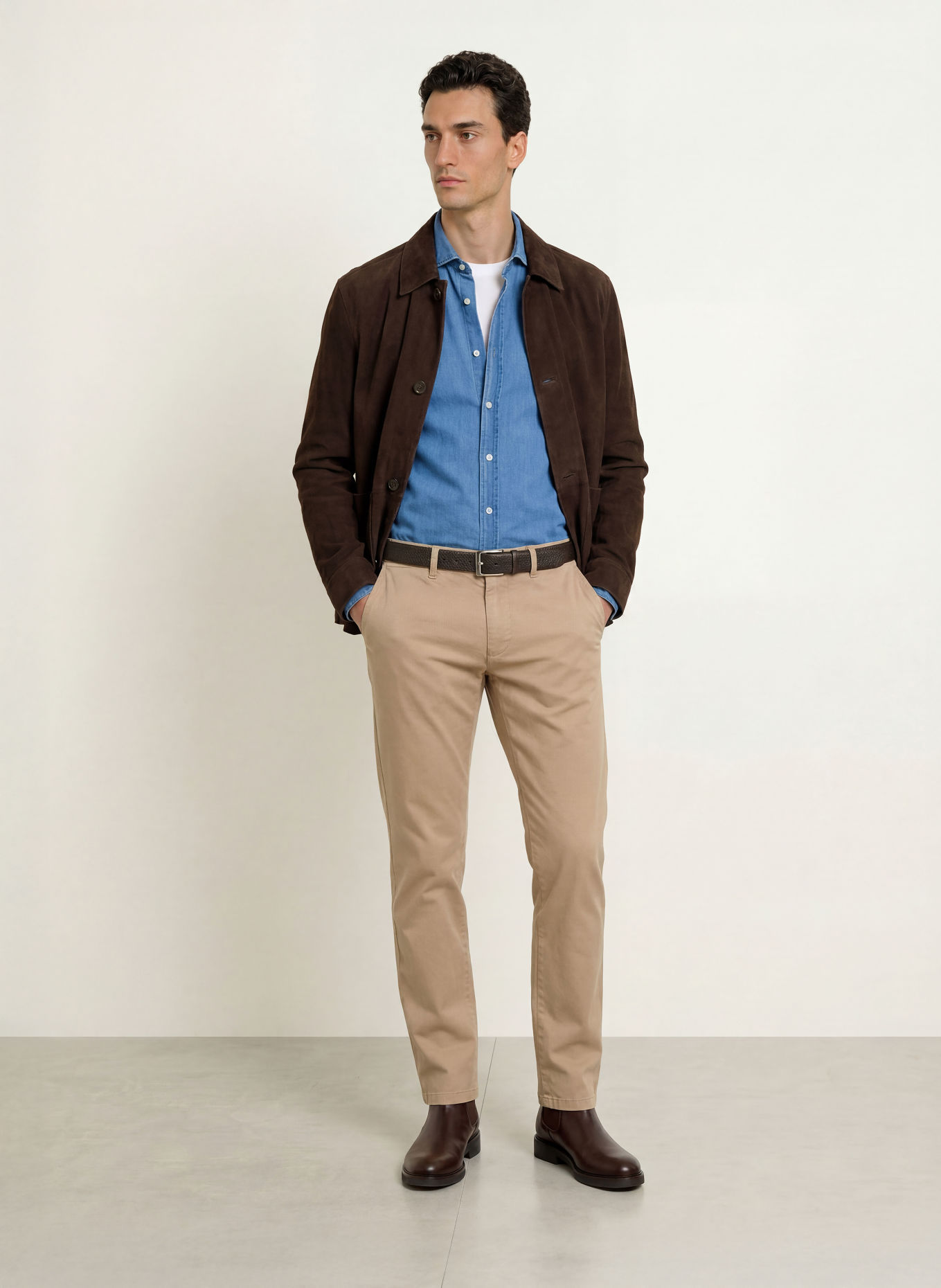STROKESMAN'S Cămașă din denim, croială slim fit: ALBASTRU