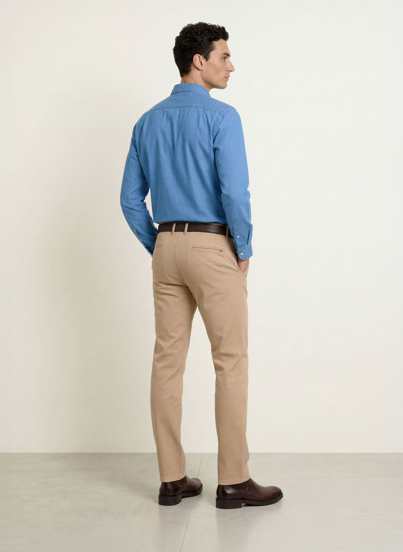 STROKESMAN'S Cămașă din denim, croială slim fit: ALBASTRU