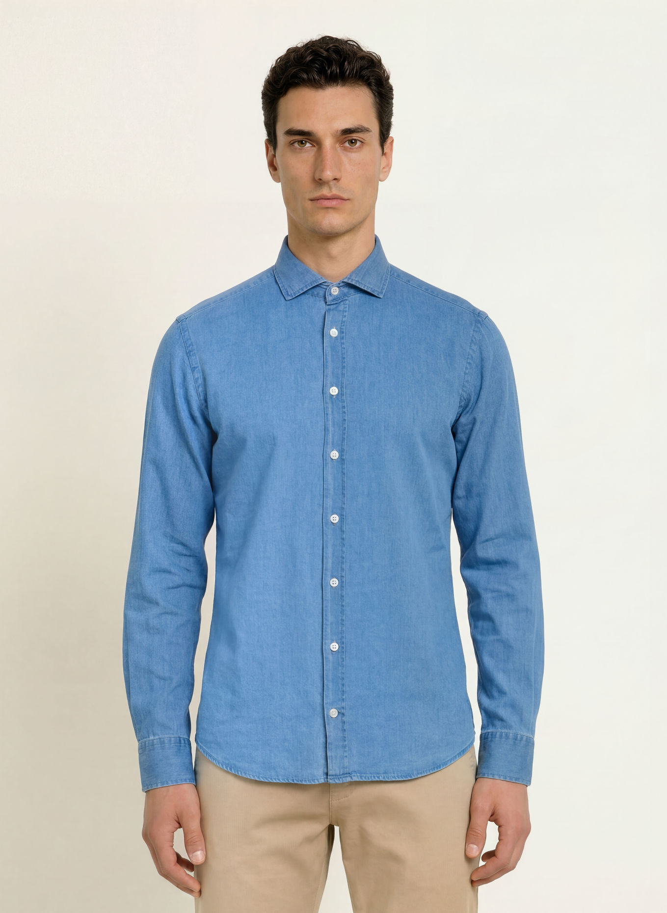 STROKESMAN'S Cămașă din denim, croială slim fit: ALBASTRU