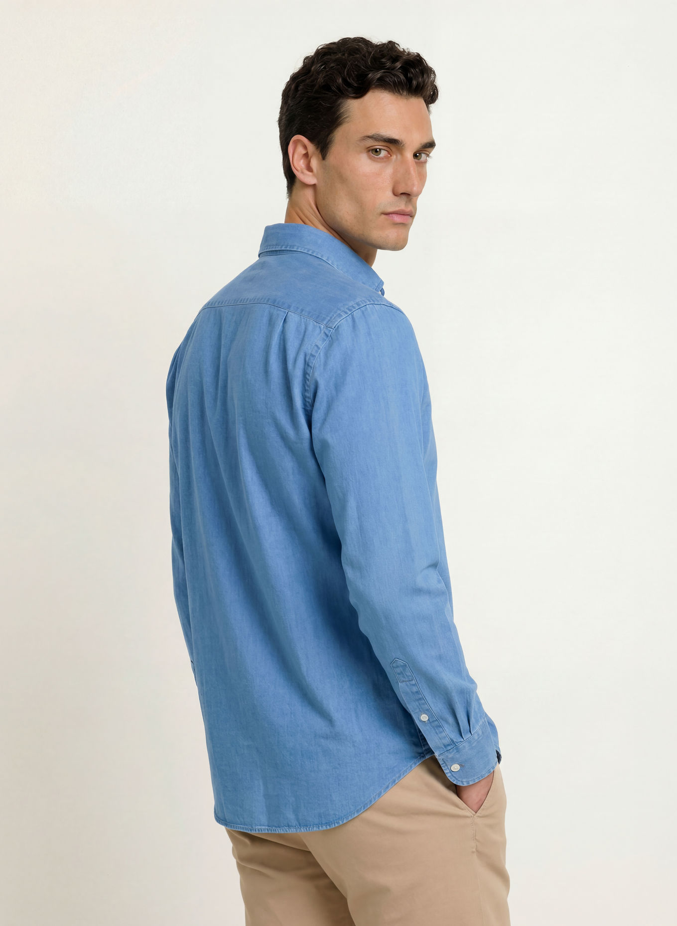 STROKESMAN'S Cămașă din denim, croială slim fit: ALBASTRU