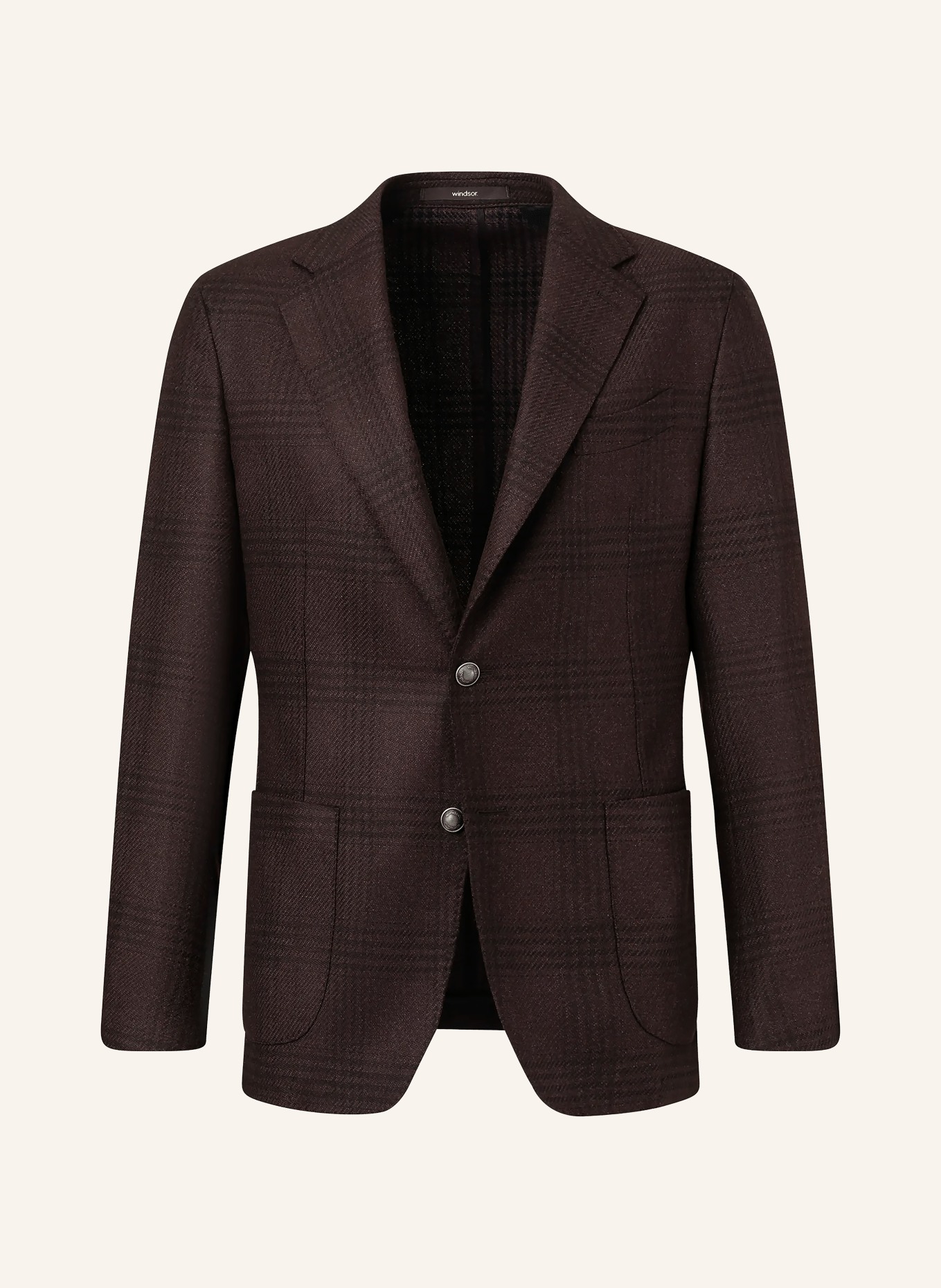 windsor. GIORNO Shaped Fit Blazer: DARK RED / DARK GRAY