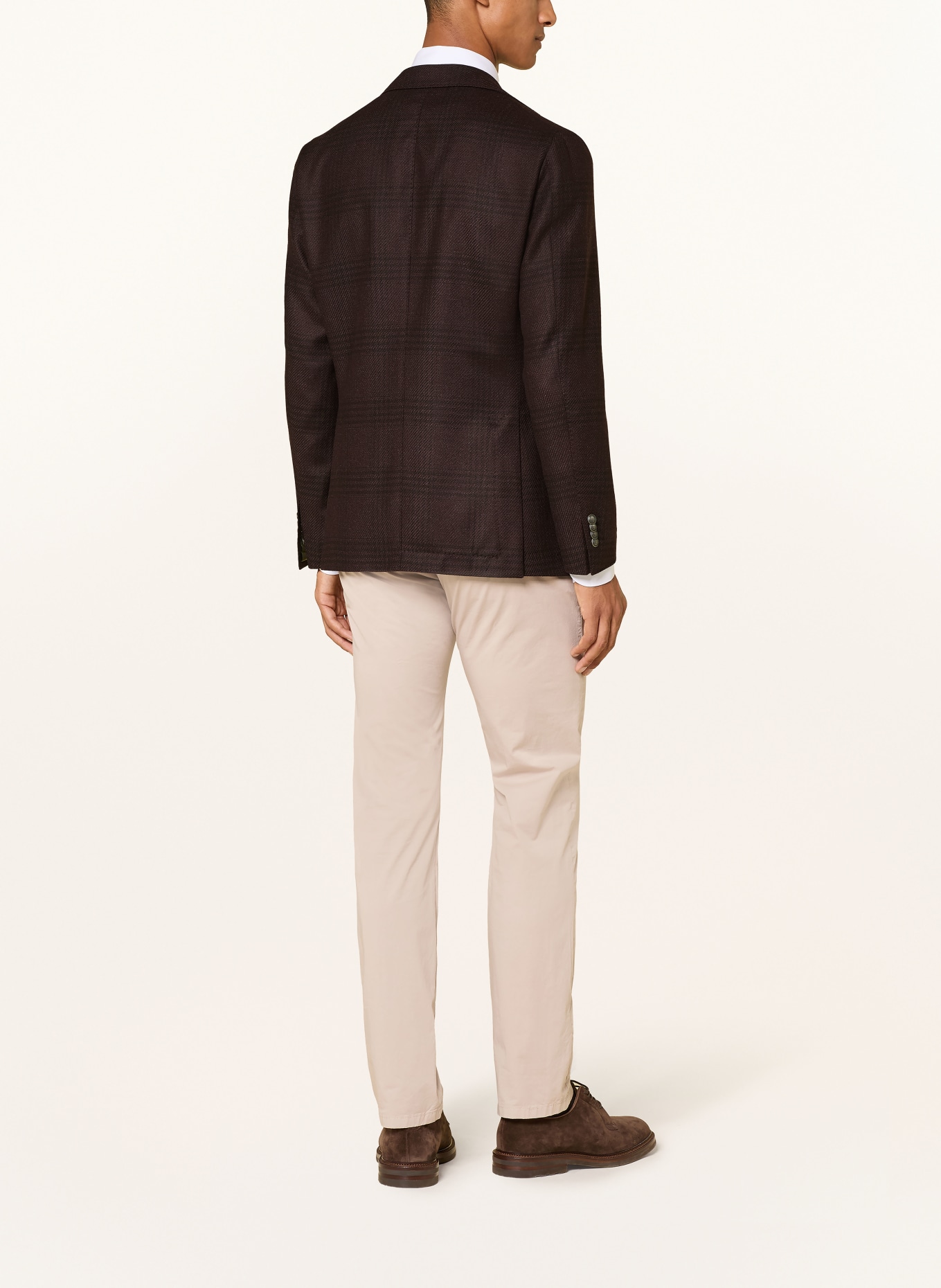 windsor. GIORNO Shaped Fit Blazer: DARK RED / DARK GRAY