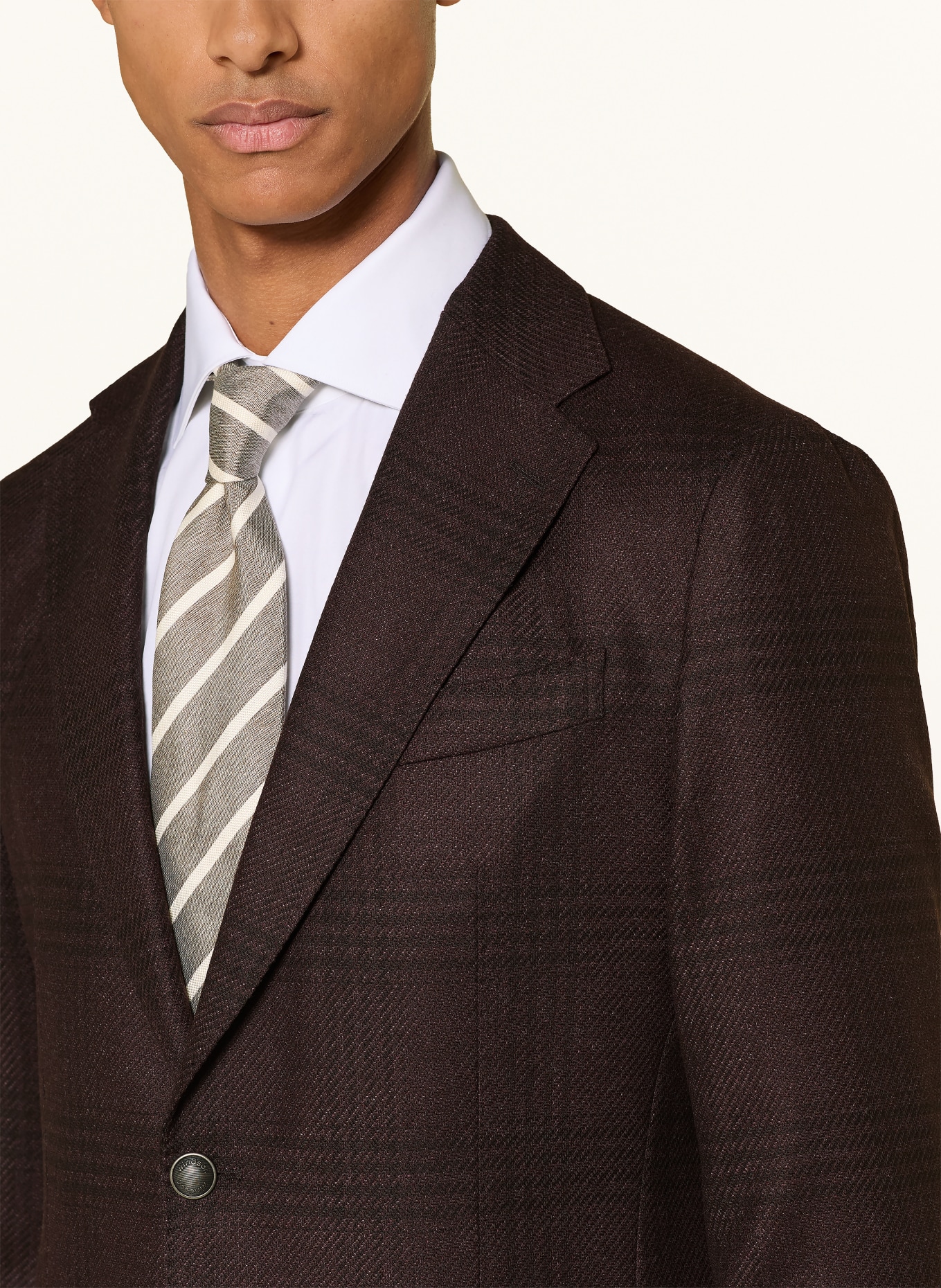 windsor. GIORNO Shaped Fit Blazer: DARK RED / DARK GRAY