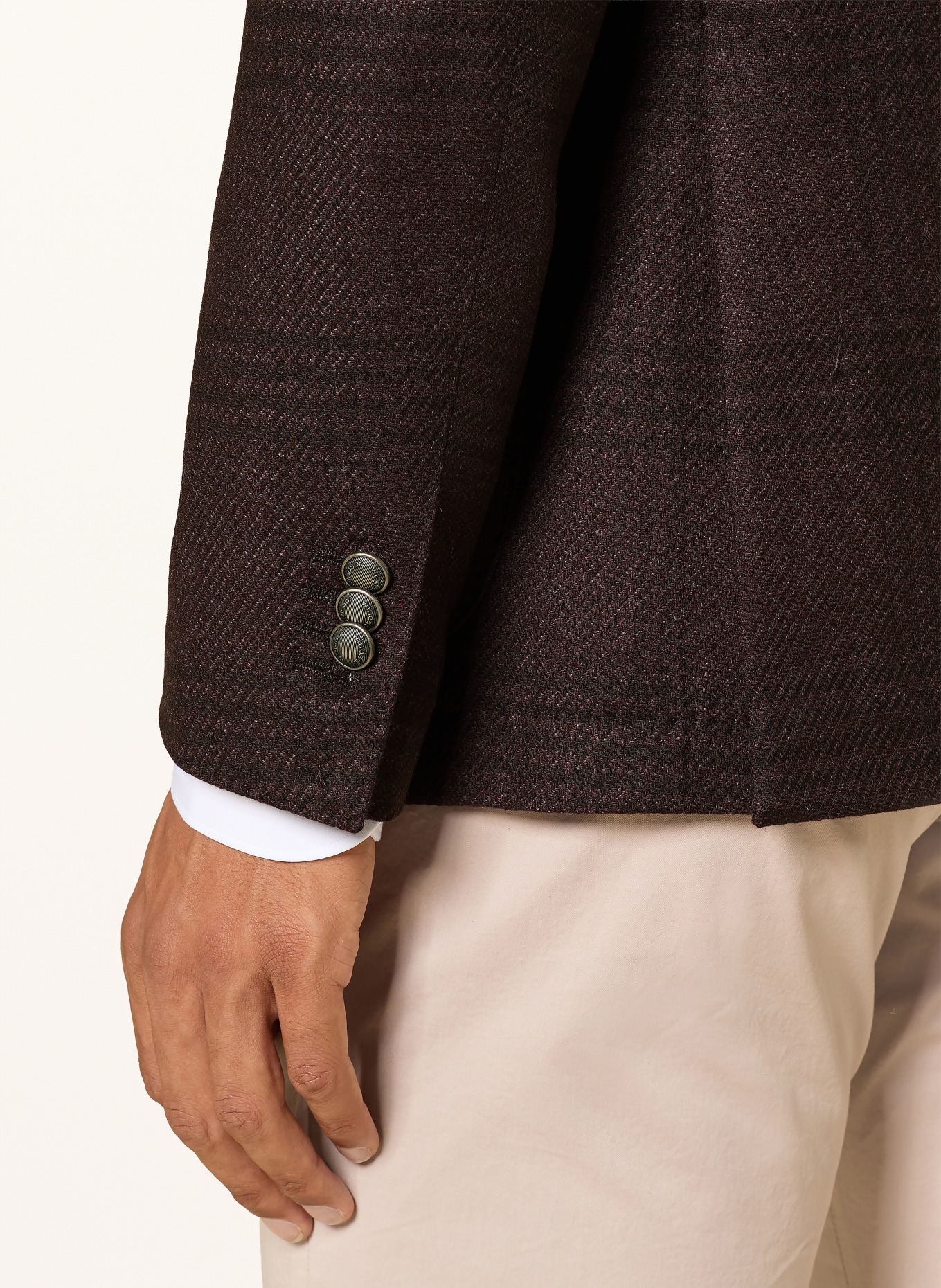 windsor. GIORNO Shaped Fit Blazer: DARK RED / DARK GRAY