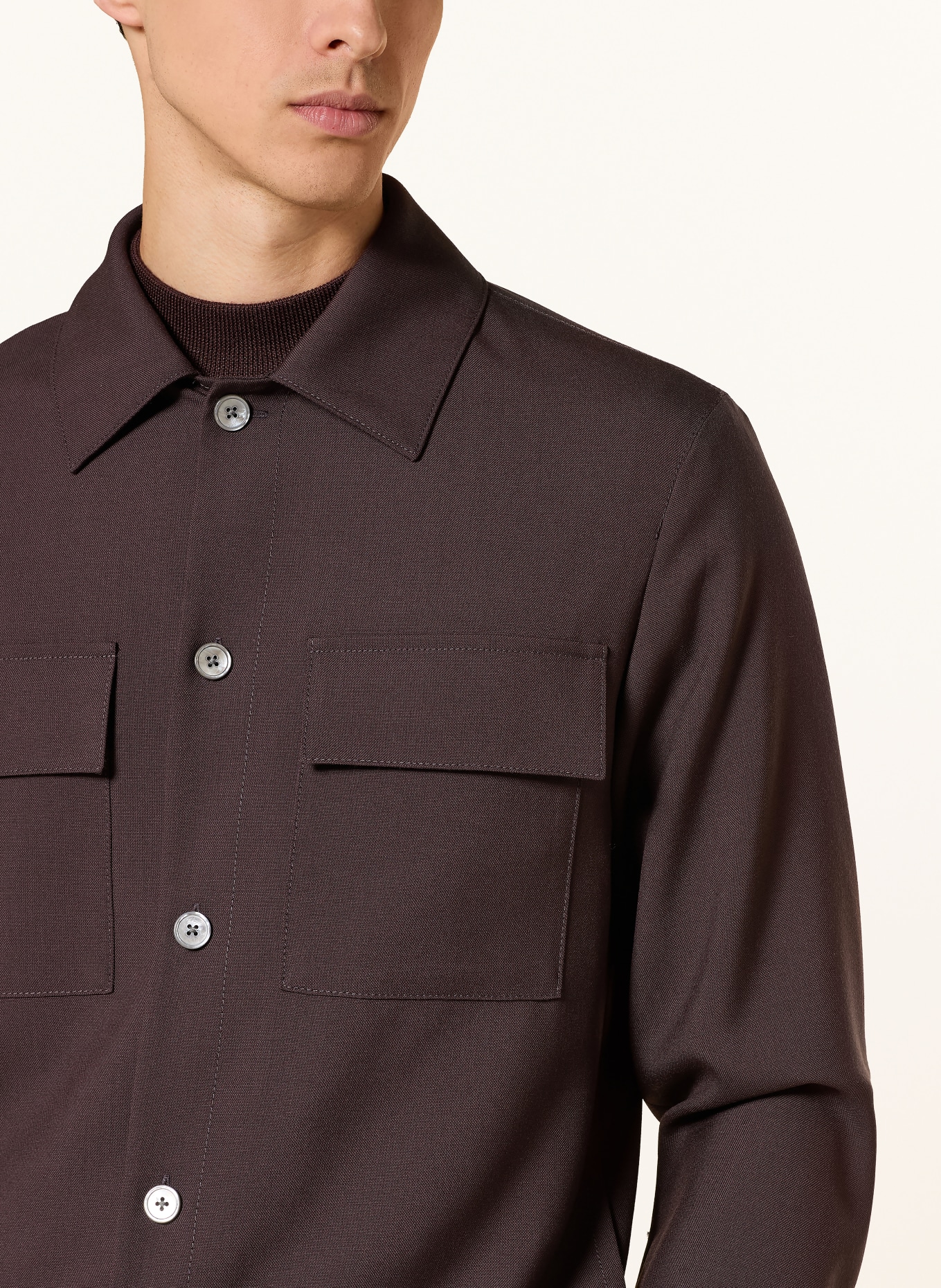 windsor. Overshirt LAVORO2: DUNKELROT