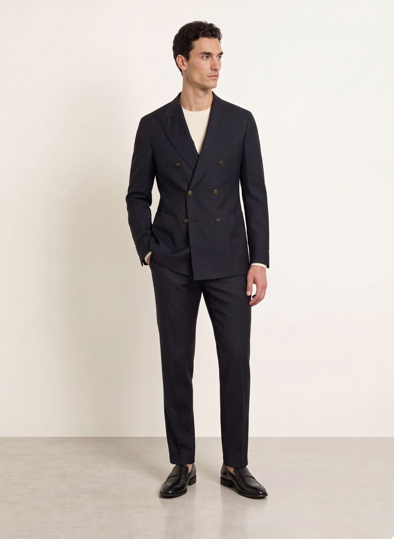 windsor. SALERNOS Shaped Fit Suit Jacket: 401 Dark Blue 401