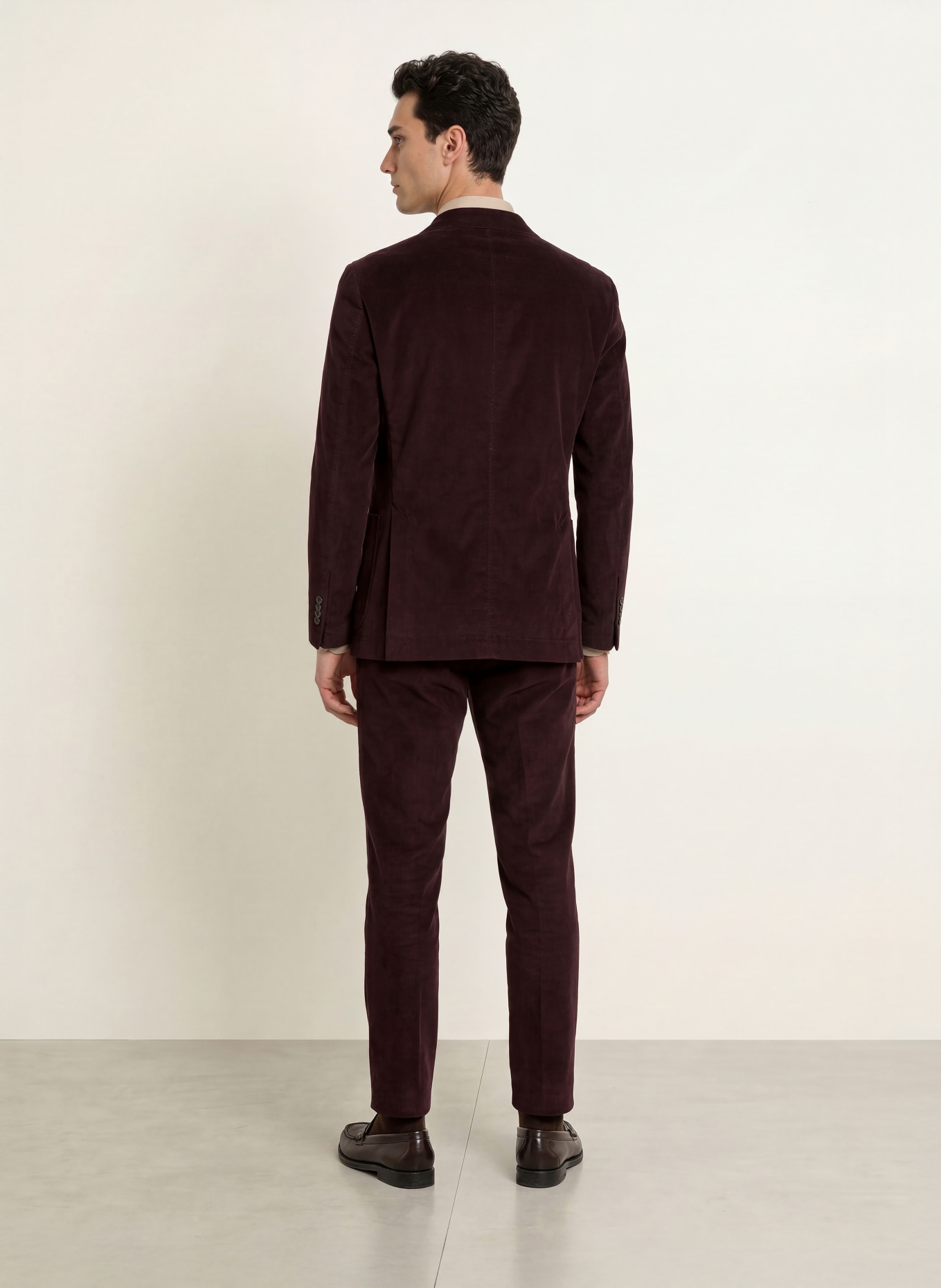 windsor. Veston de costume GIRO Shaped Fit en velours côtelé: 630 Lt/Pastel Red 630