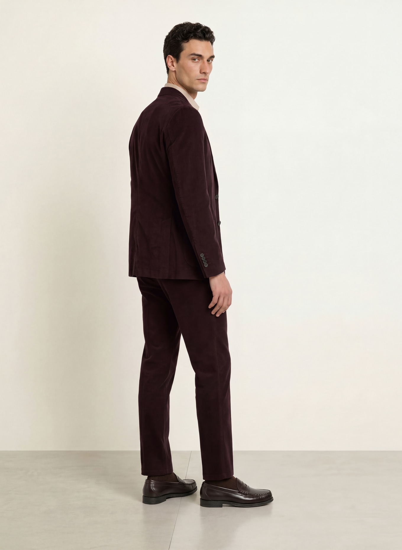 windsor. Veston de costume GIRO Shaped Fit en velours côtelé: 630 Lt/Pastel Red 630